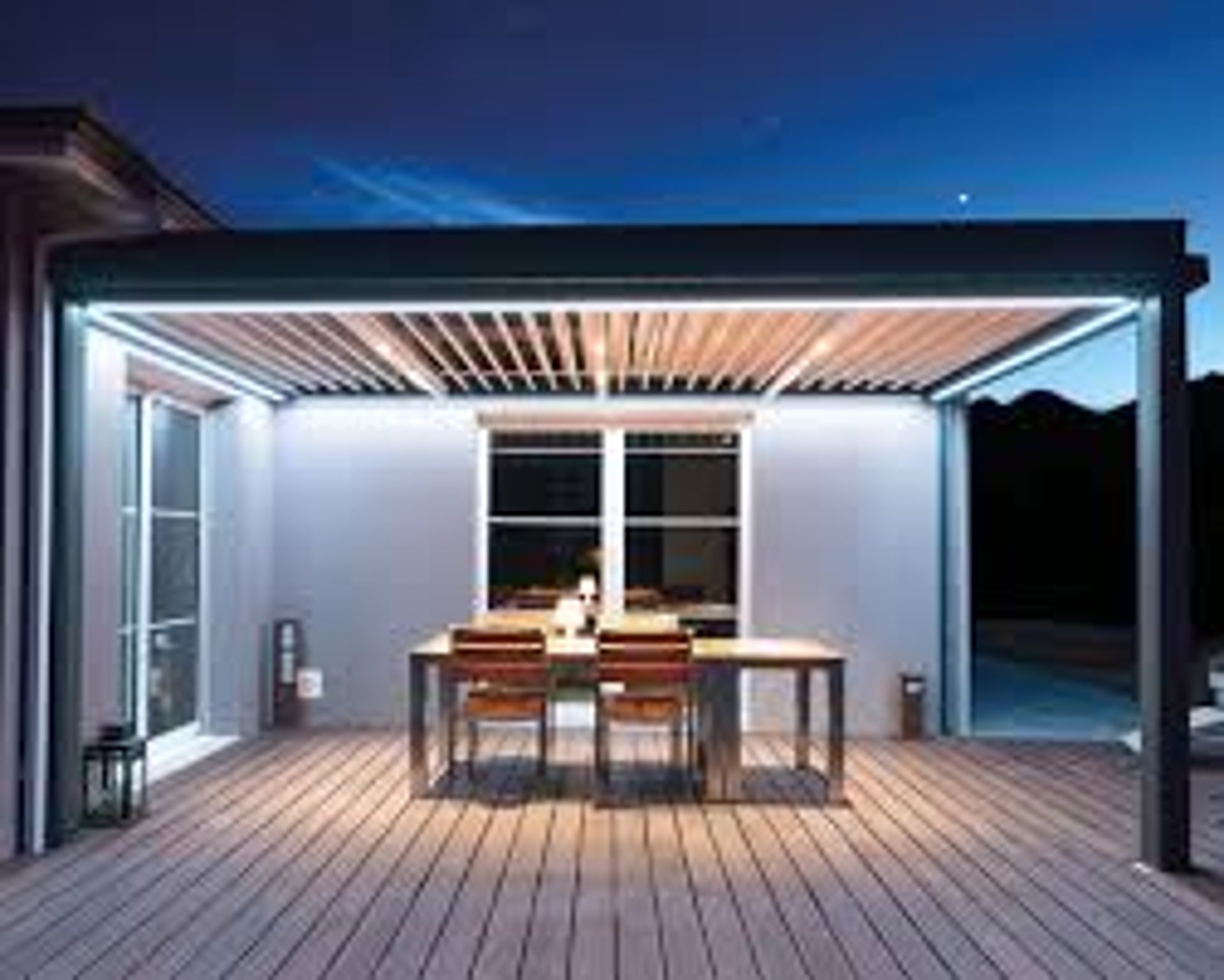 an abstract photo of a curved building with a blue sky in the background