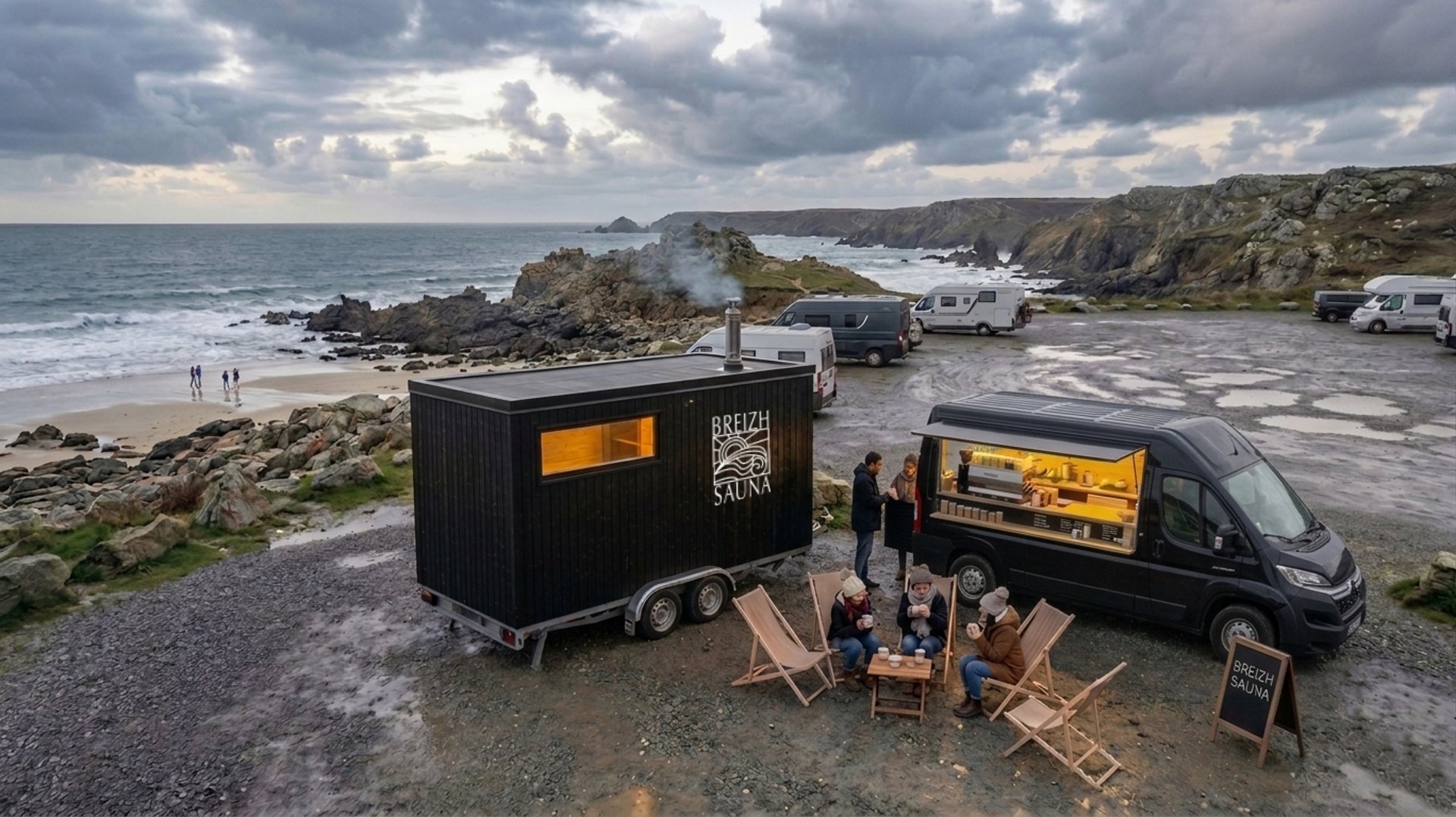 a black rectangular object on a beach