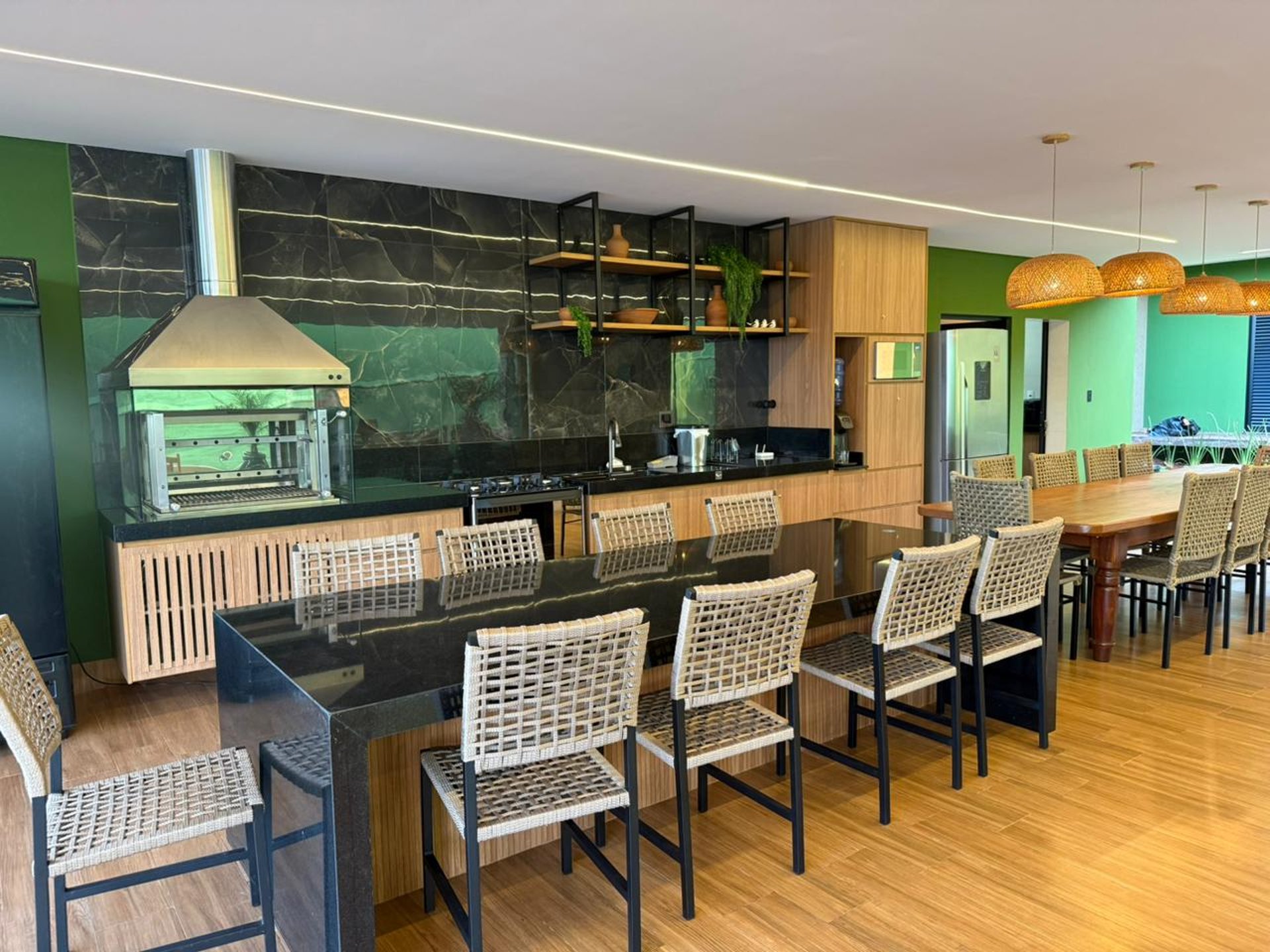 area da churrasqueira do El Shaddai Rancho para alugar em Miguelópolis SP