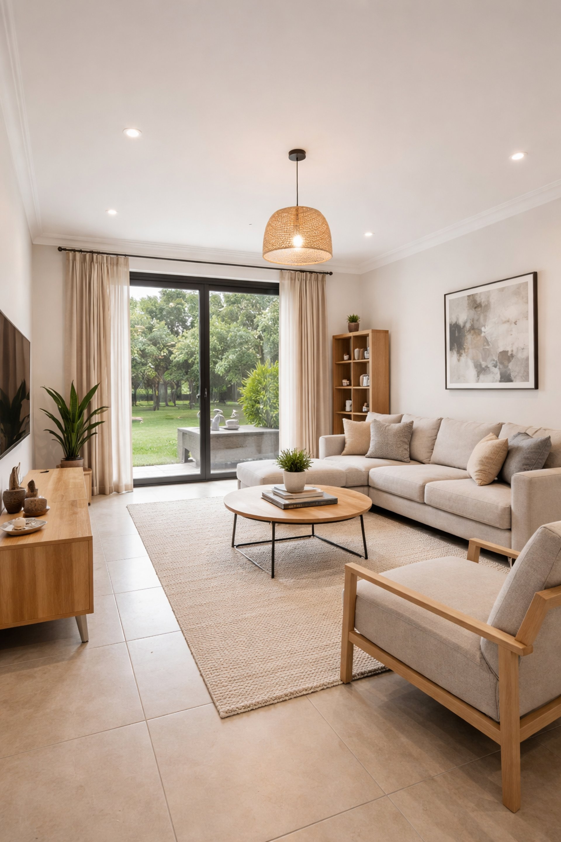 an abstract photo of a curved building with a blue sky in the background