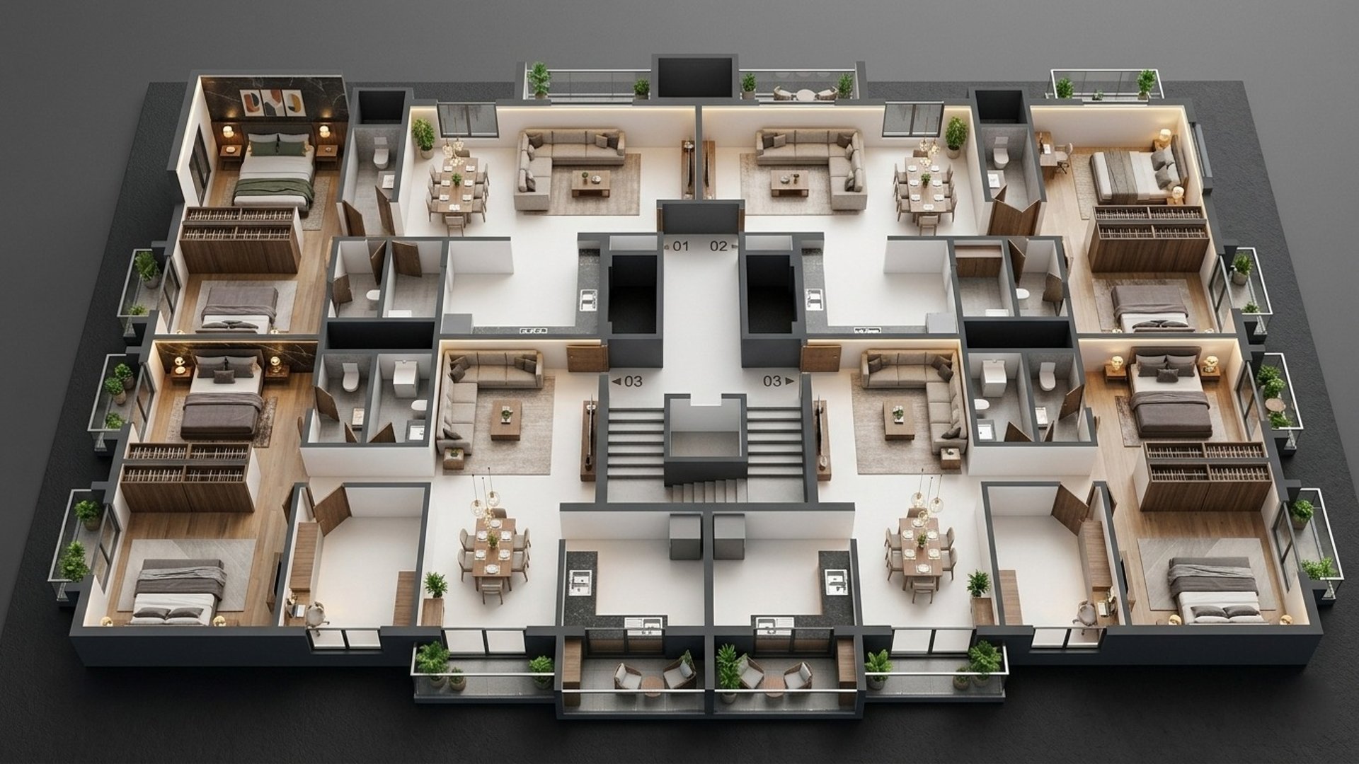 an abstract photo of a curved building with a blue sky in the background