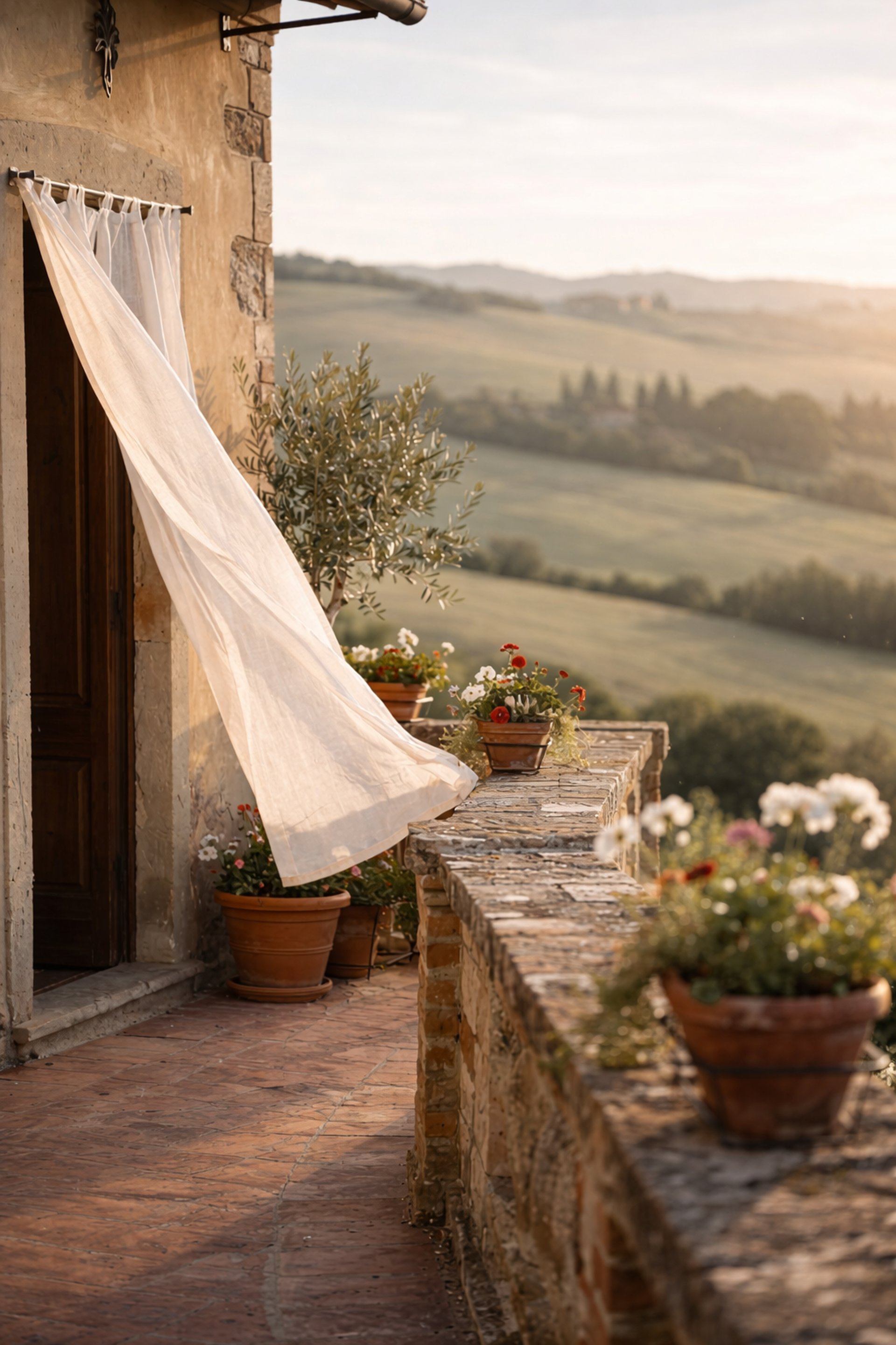 an abstract photo of a curved building with a blue sky in the background