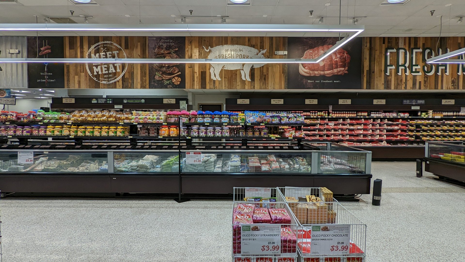 white and brown pastry on display counter