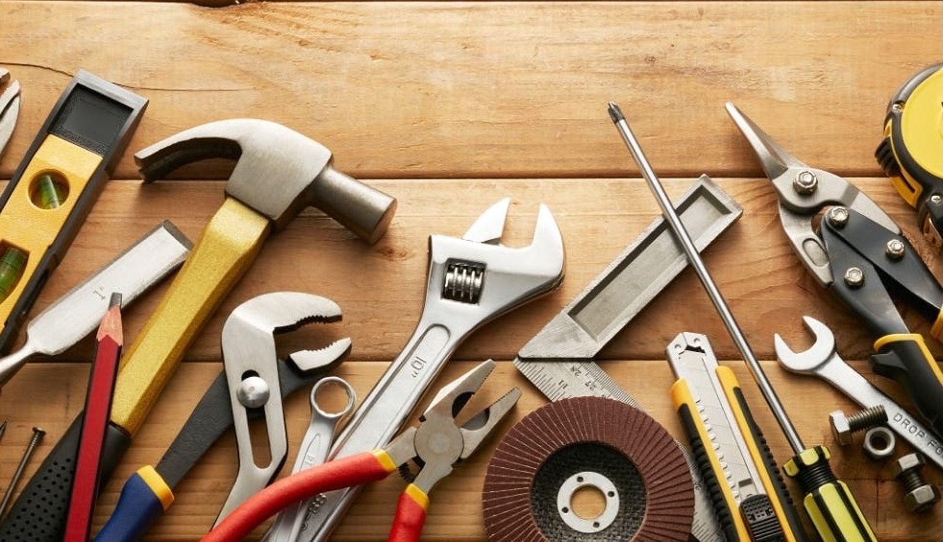a variety of tools are sitting on a table