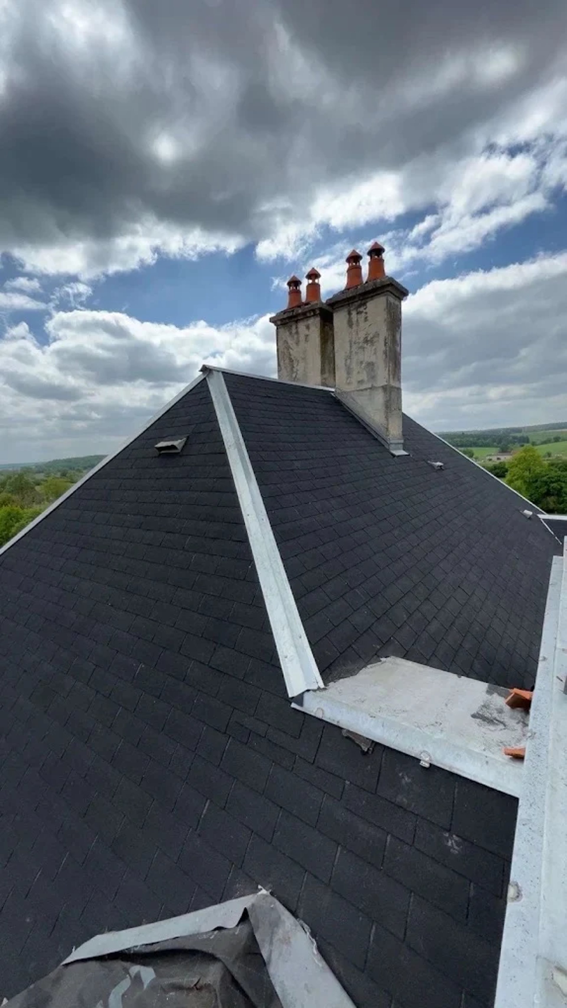 a close-up of a roof