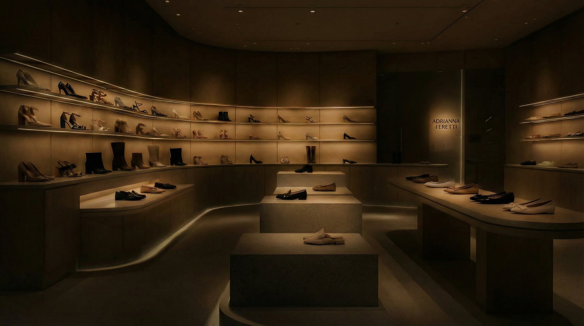 an abstract photo of a curved building with a blue sky in the background