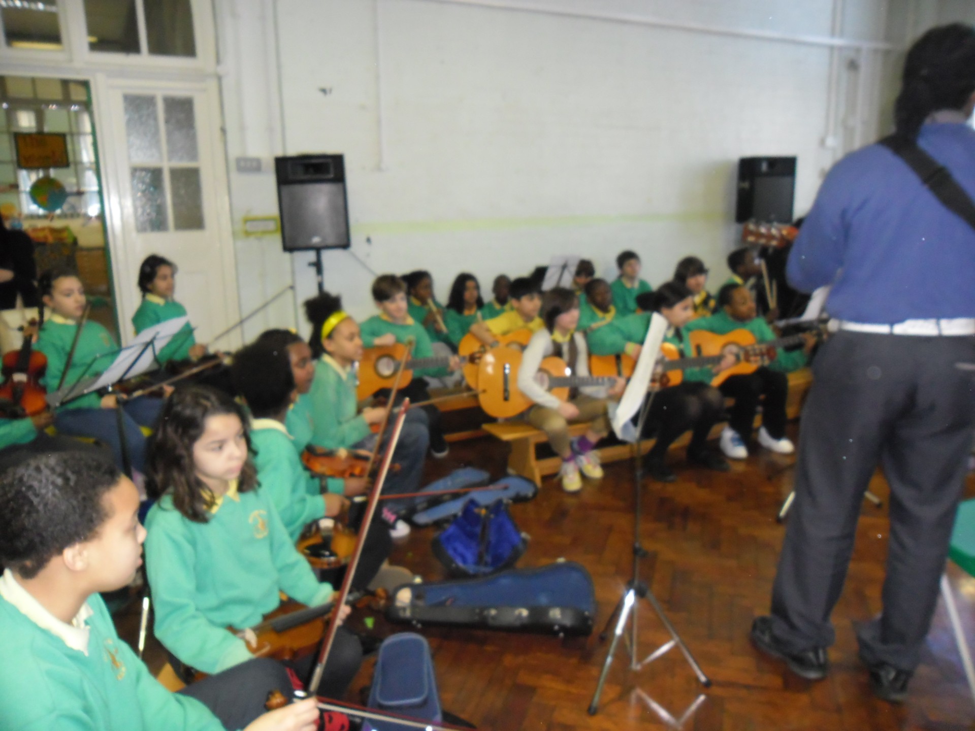 black blue and yellow textile