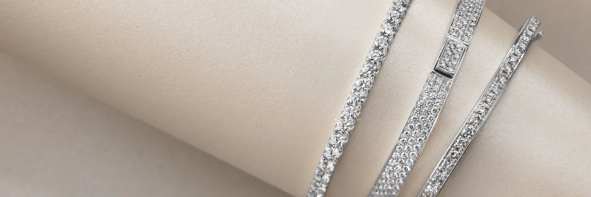 an abstract photo of a curved building with a blue sky in the background