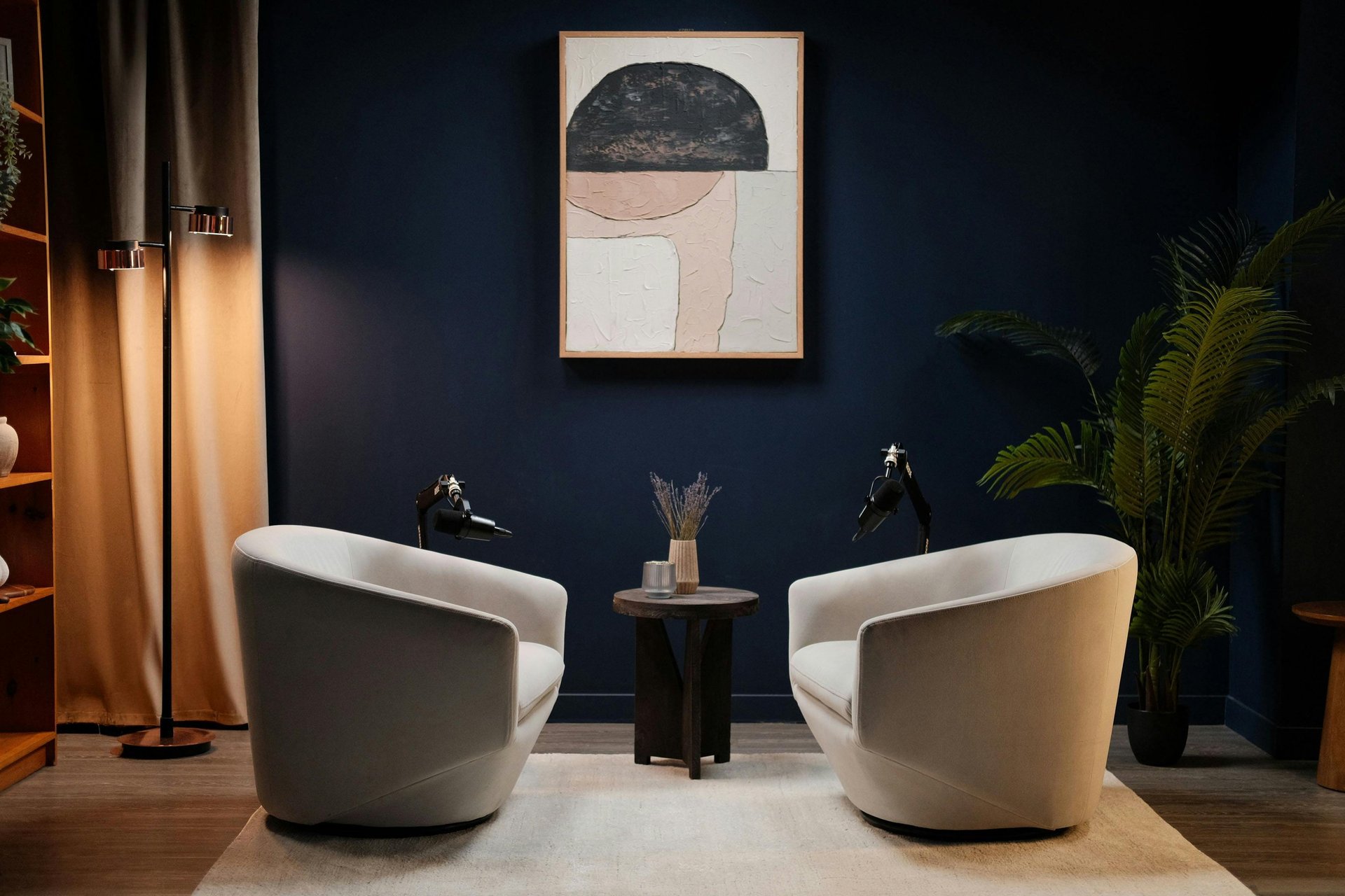 an abstract photo of a curved building with a blue sky in the background