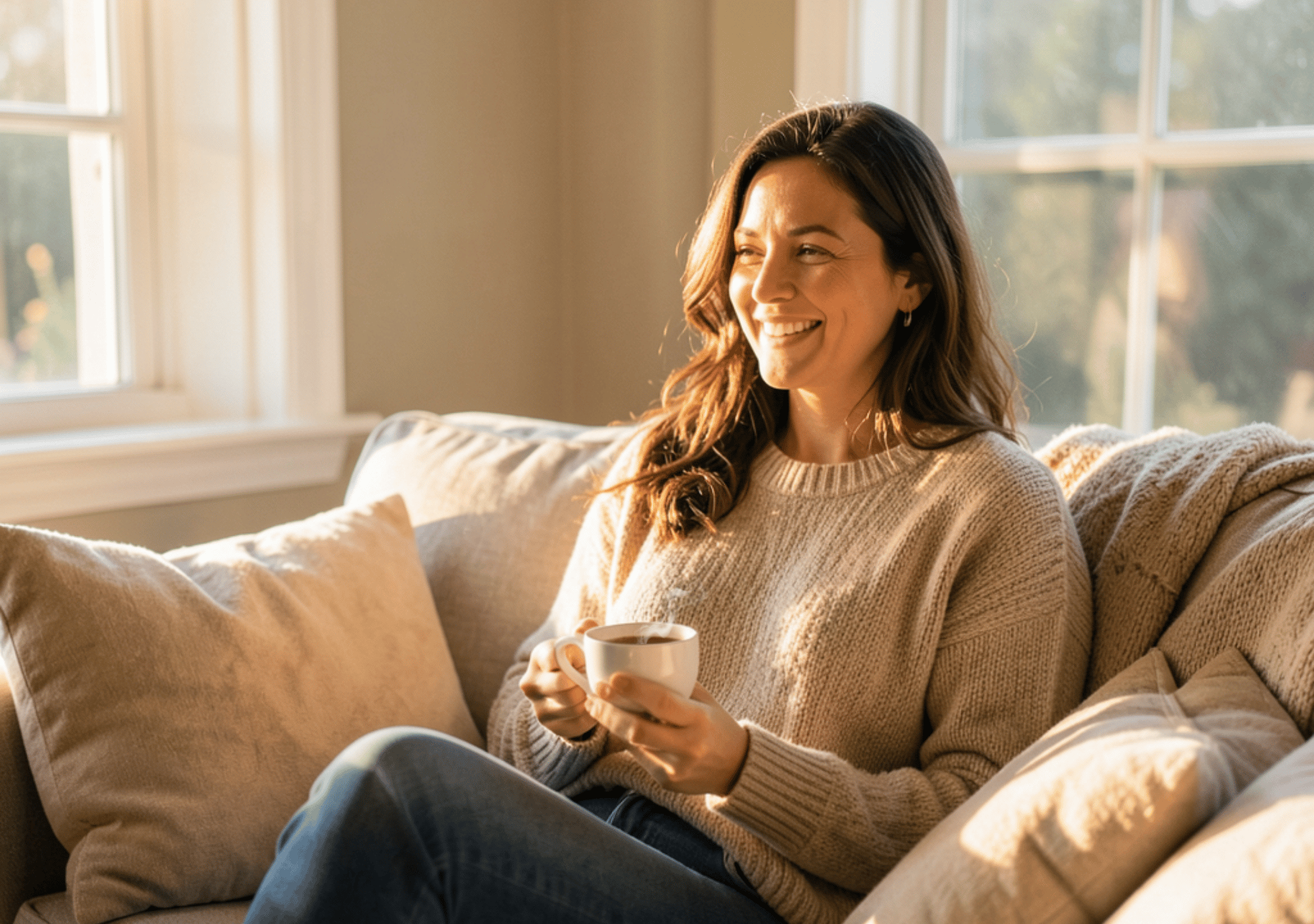 woman holding dried flower