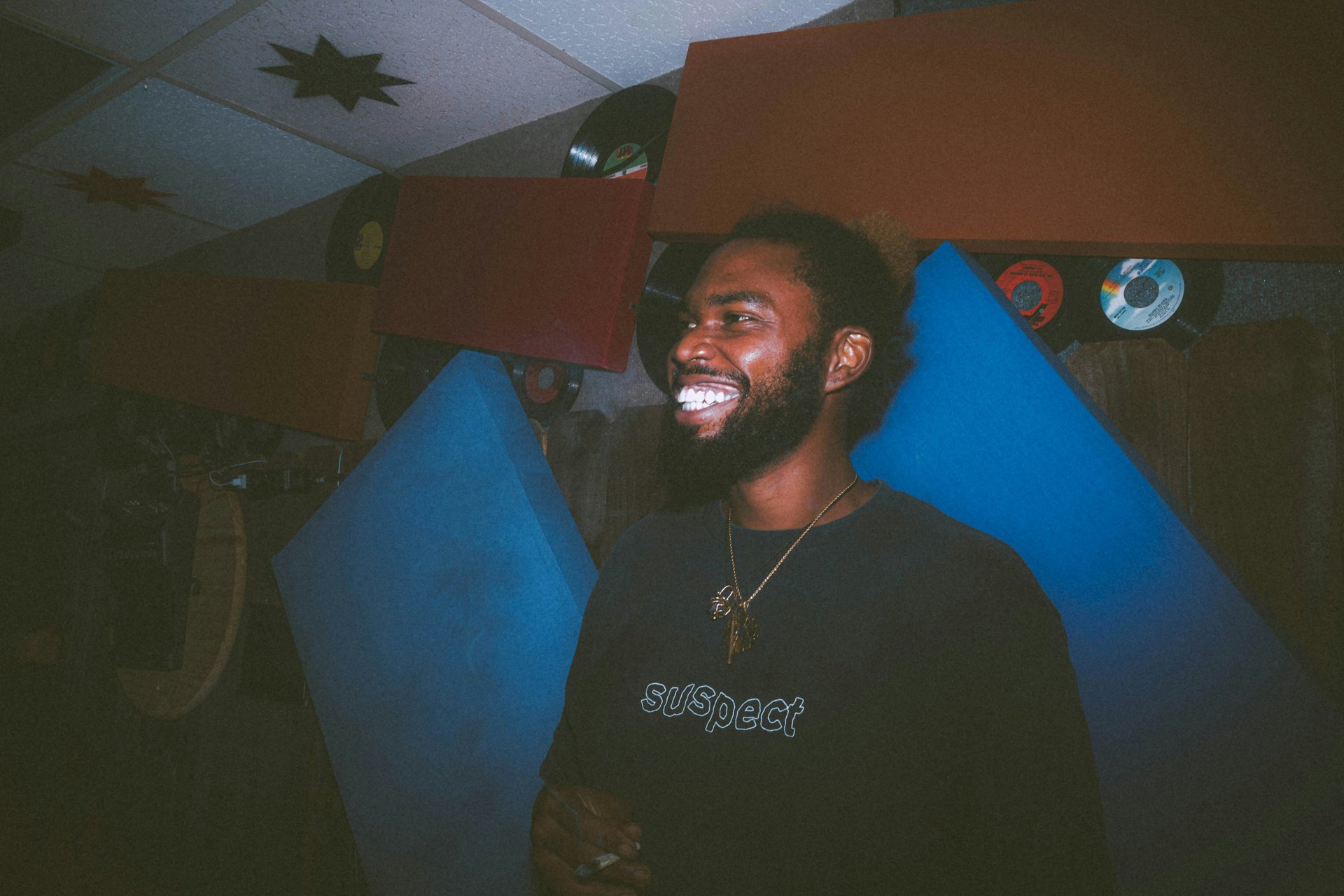 black blue and yellow textile