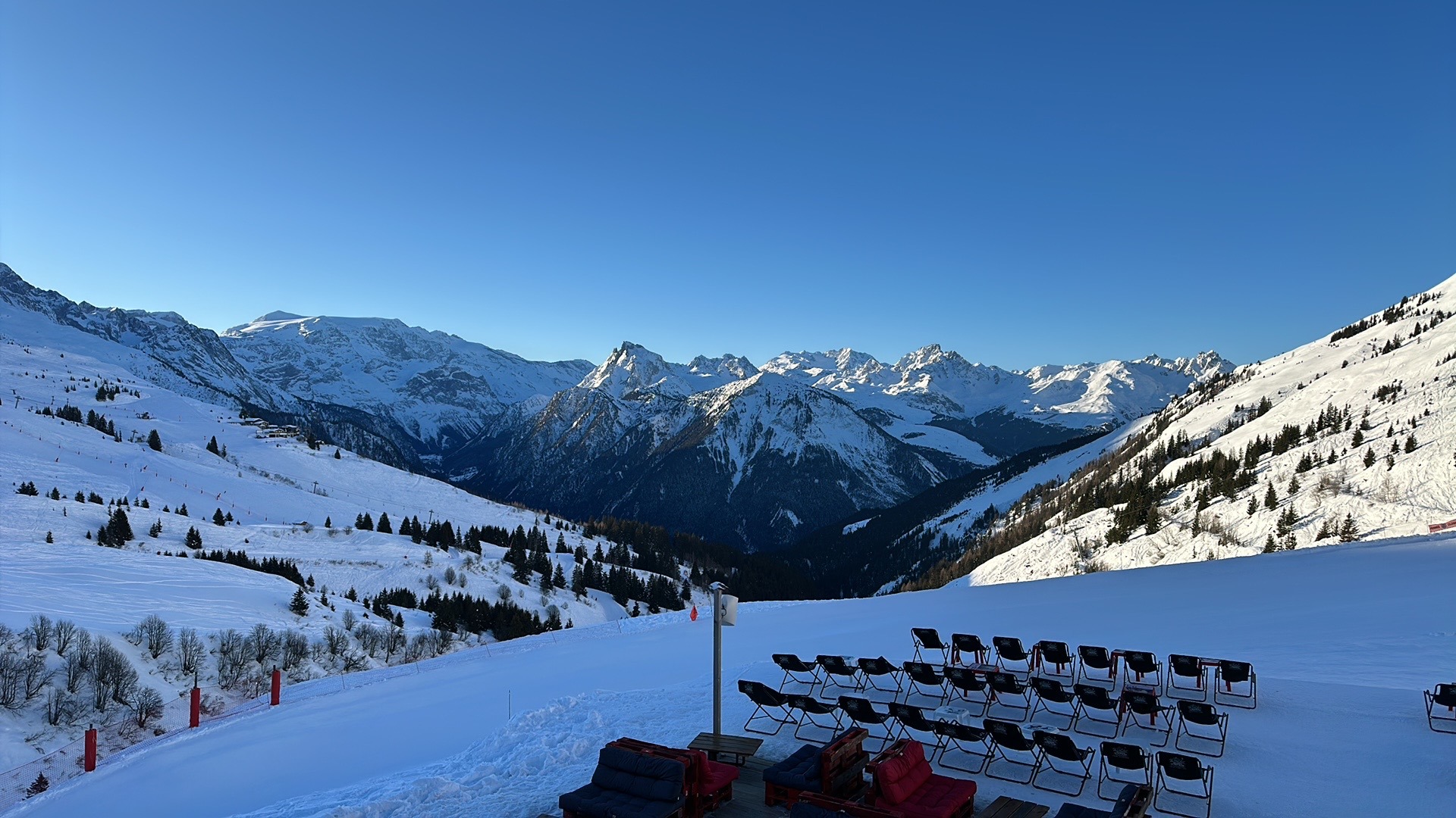 mountains covered with snow
