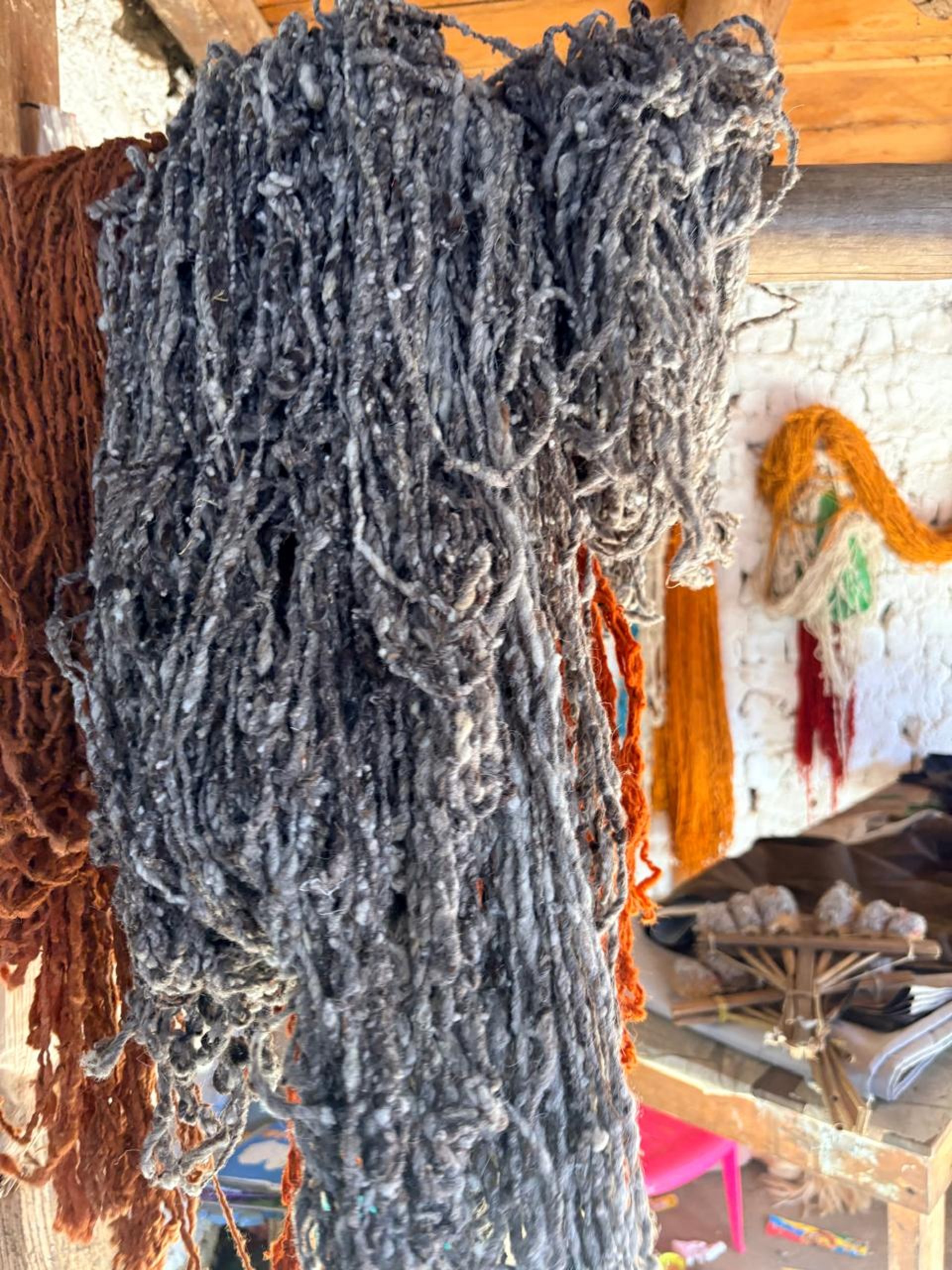 black blue and yellow textile