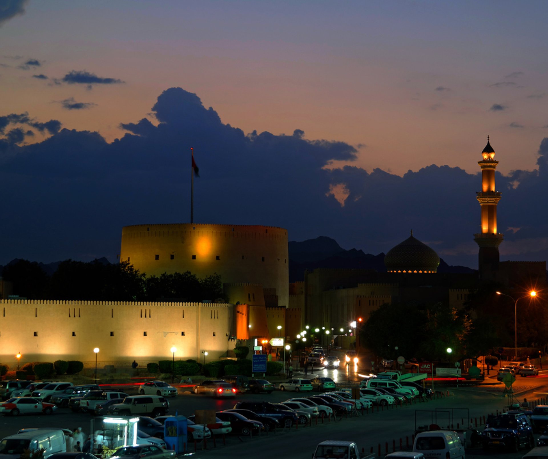 an image shows Nizwa fort