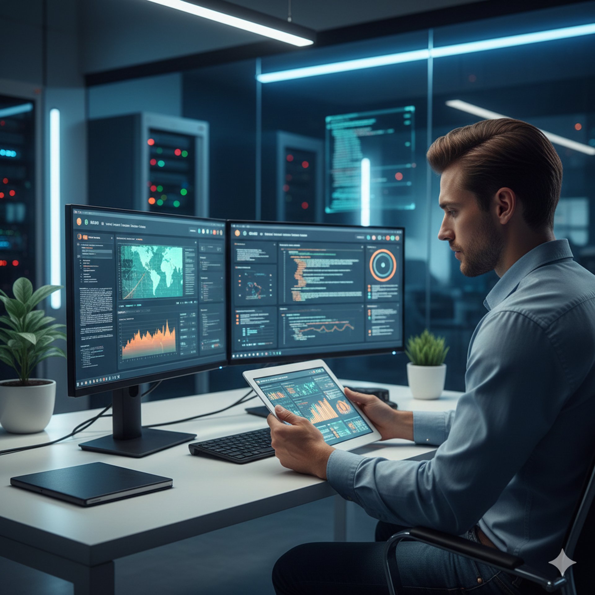 gray computer monitor