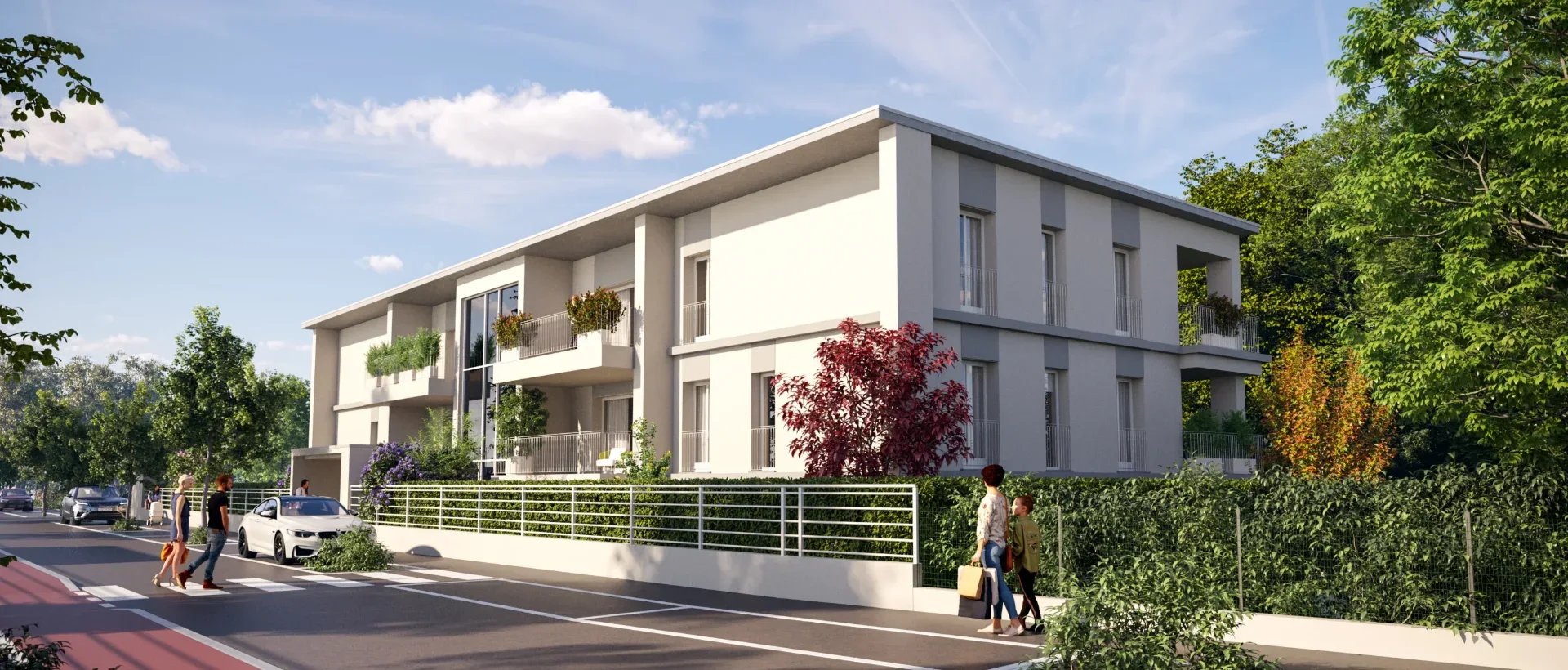 Residenza Mil-Flores Cremona: architettura moderna Classe A con terrazzi e vetrate