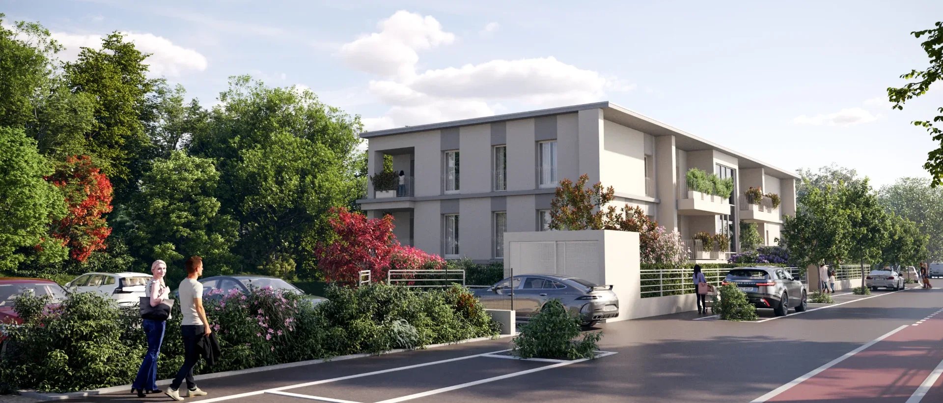 Mil-Flores Cremona: vista esterna pista ciclabile con terrazze moderne