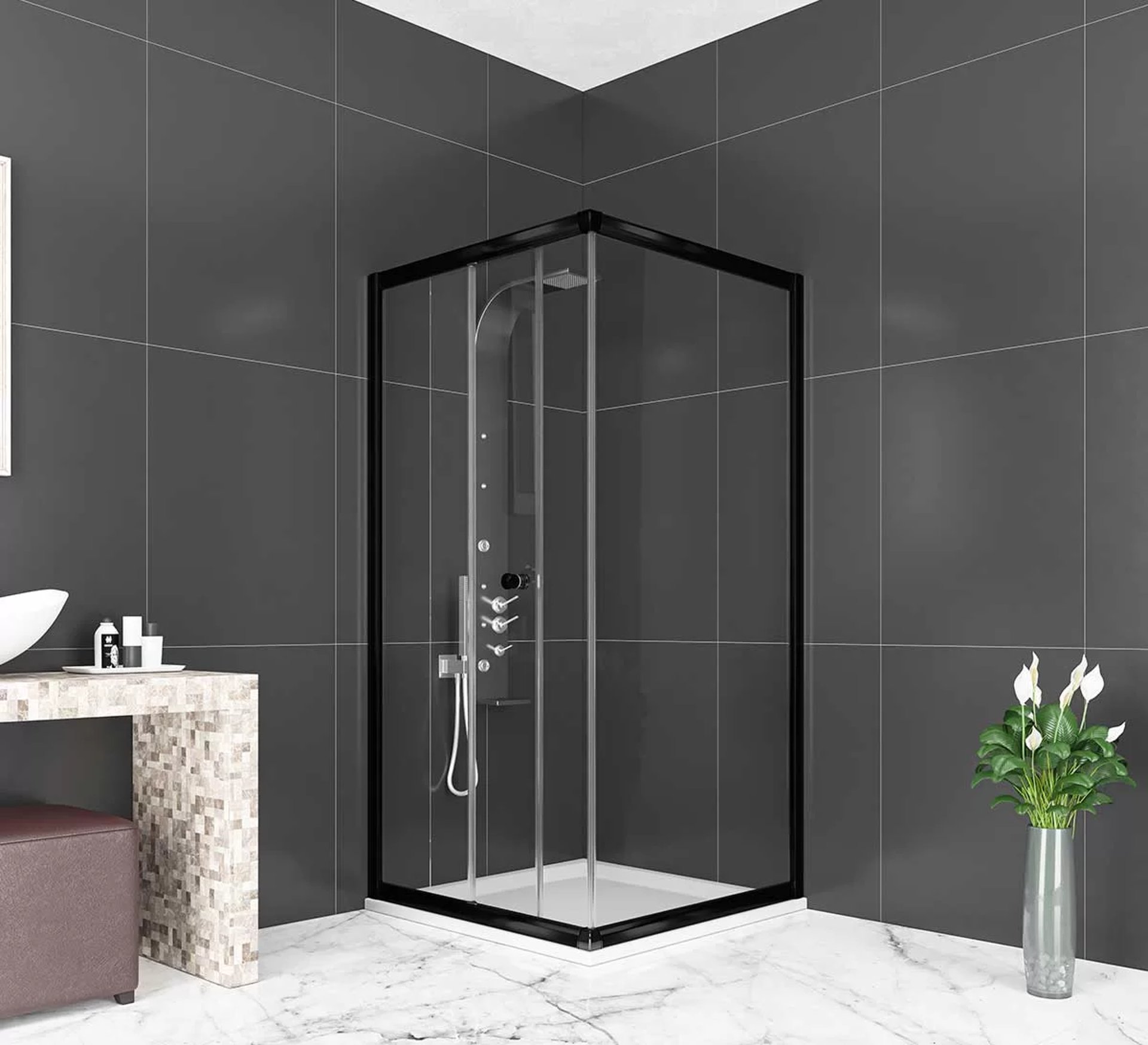 black and white bed linen