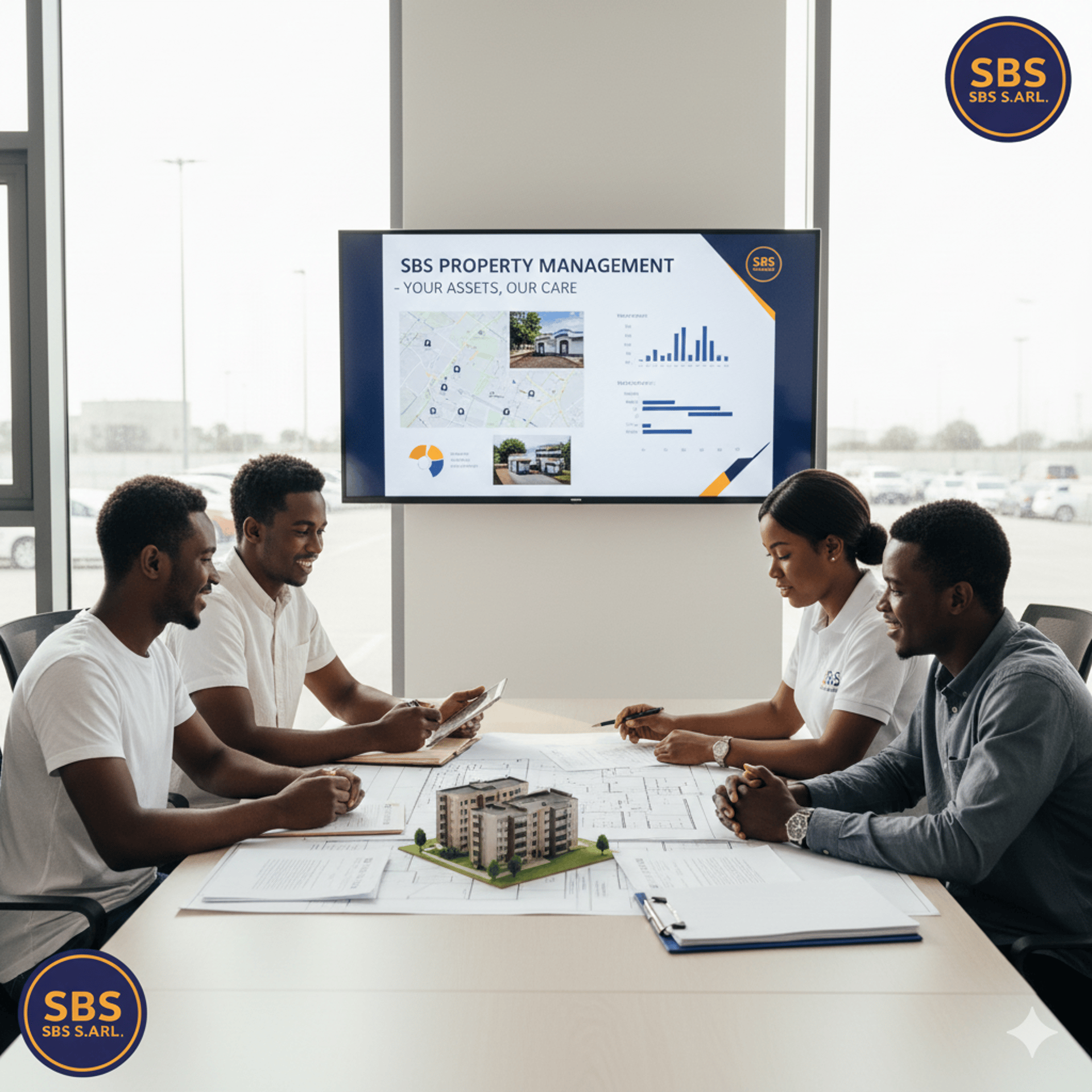 an abstract photo of a curved building with a blue sky in the background