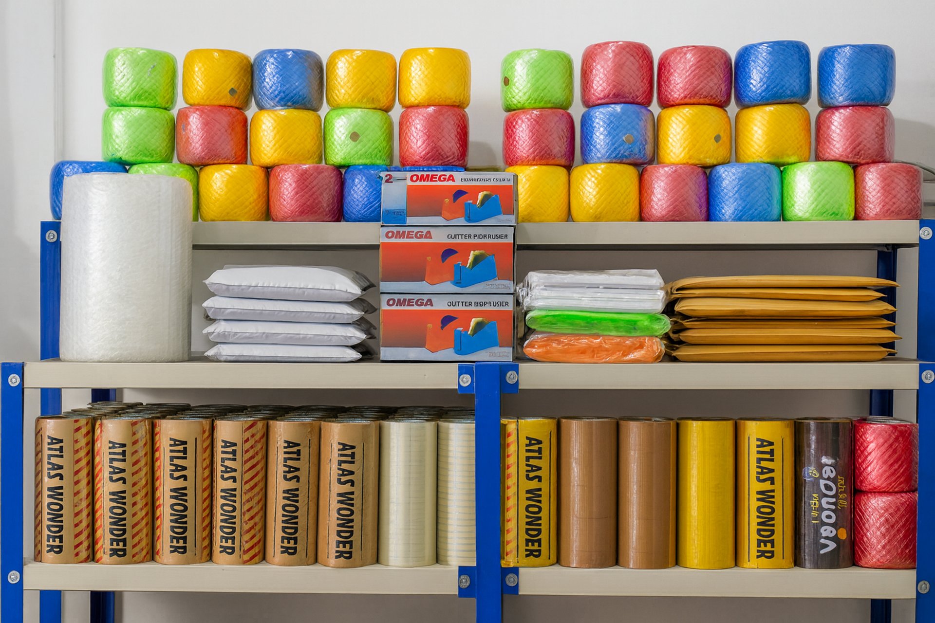 an abstract photo of a curved building with a blue sky in the background