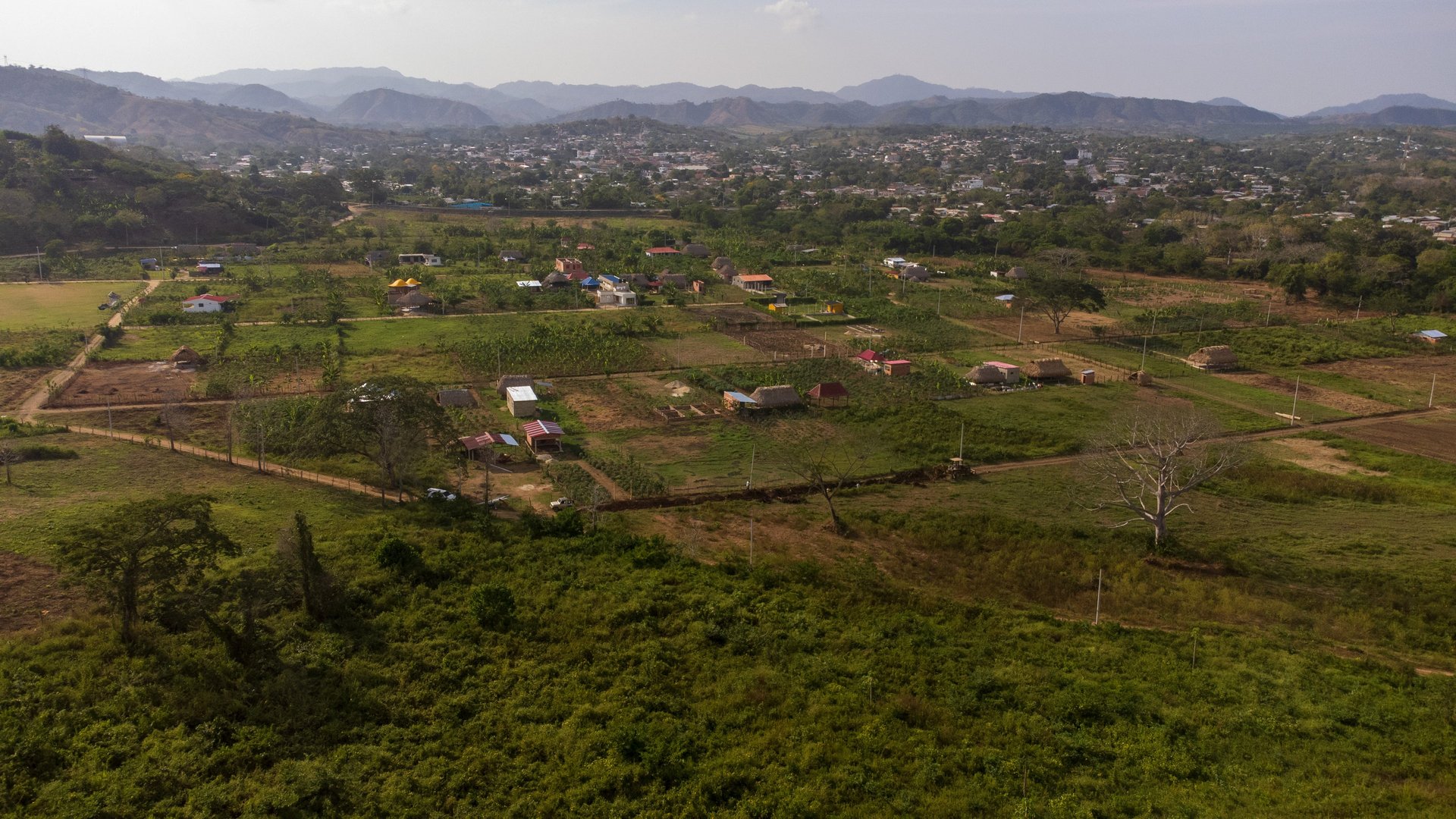 an abstract photo of a curved building with a blue sky in the background