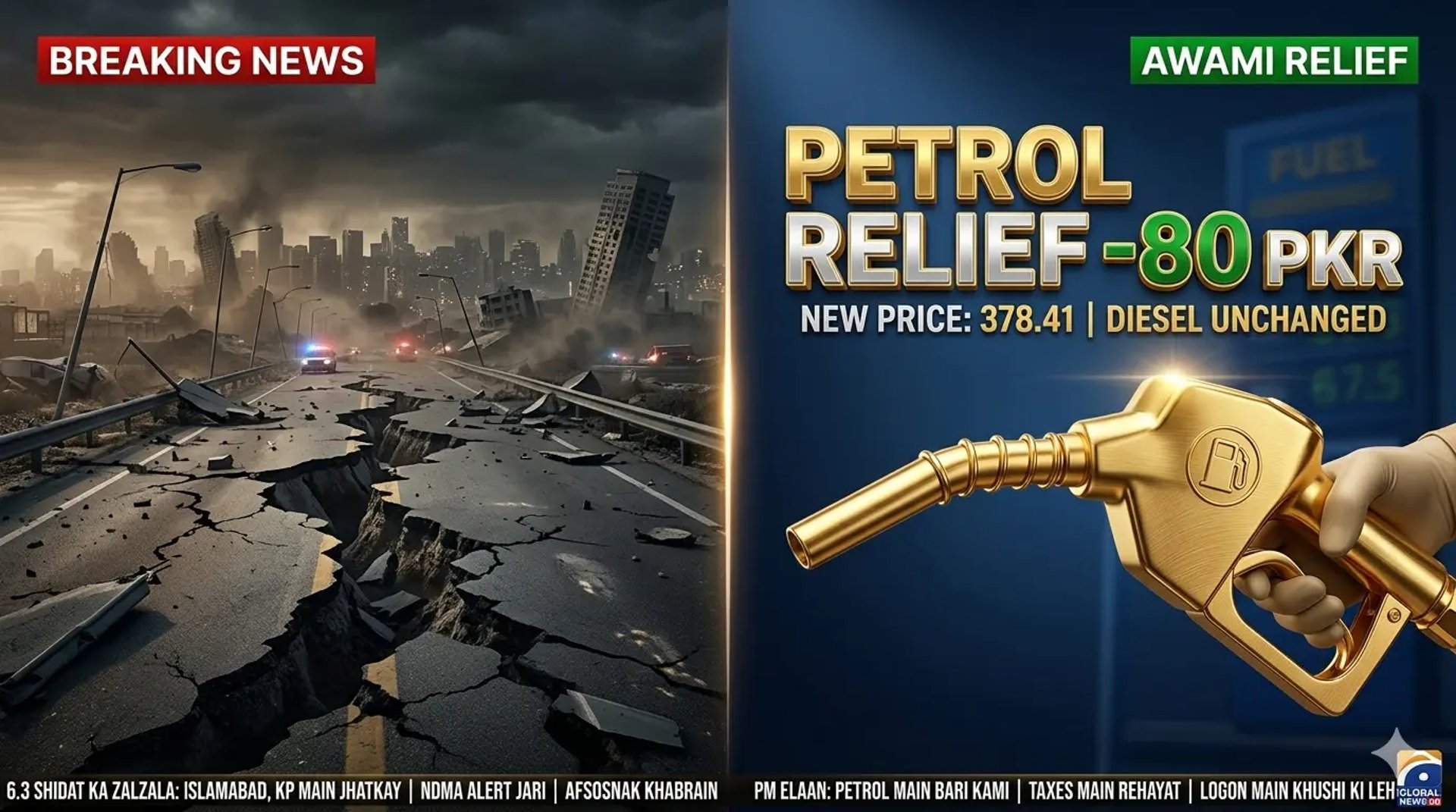 Petrol Price Relief 80 PKR Today in Pakistan and 6.3 Magnitude Earthquake News April 4 2026 Latest Updates