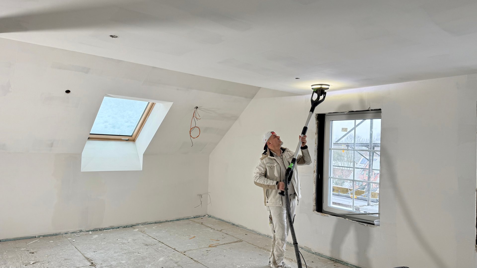 an abstract photo of a curved building with a blue sky in the background
