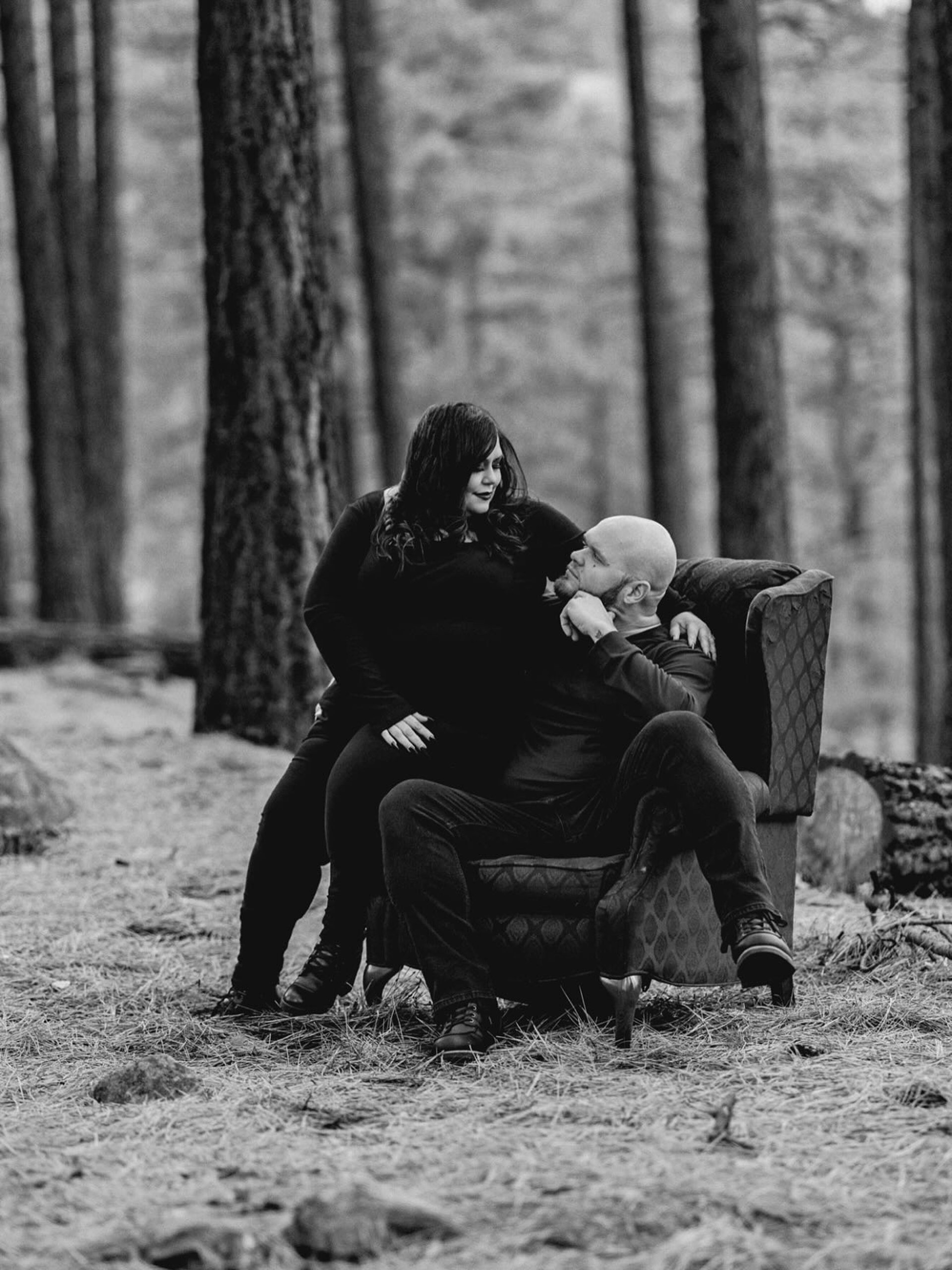 couple wearing silver-colored rings