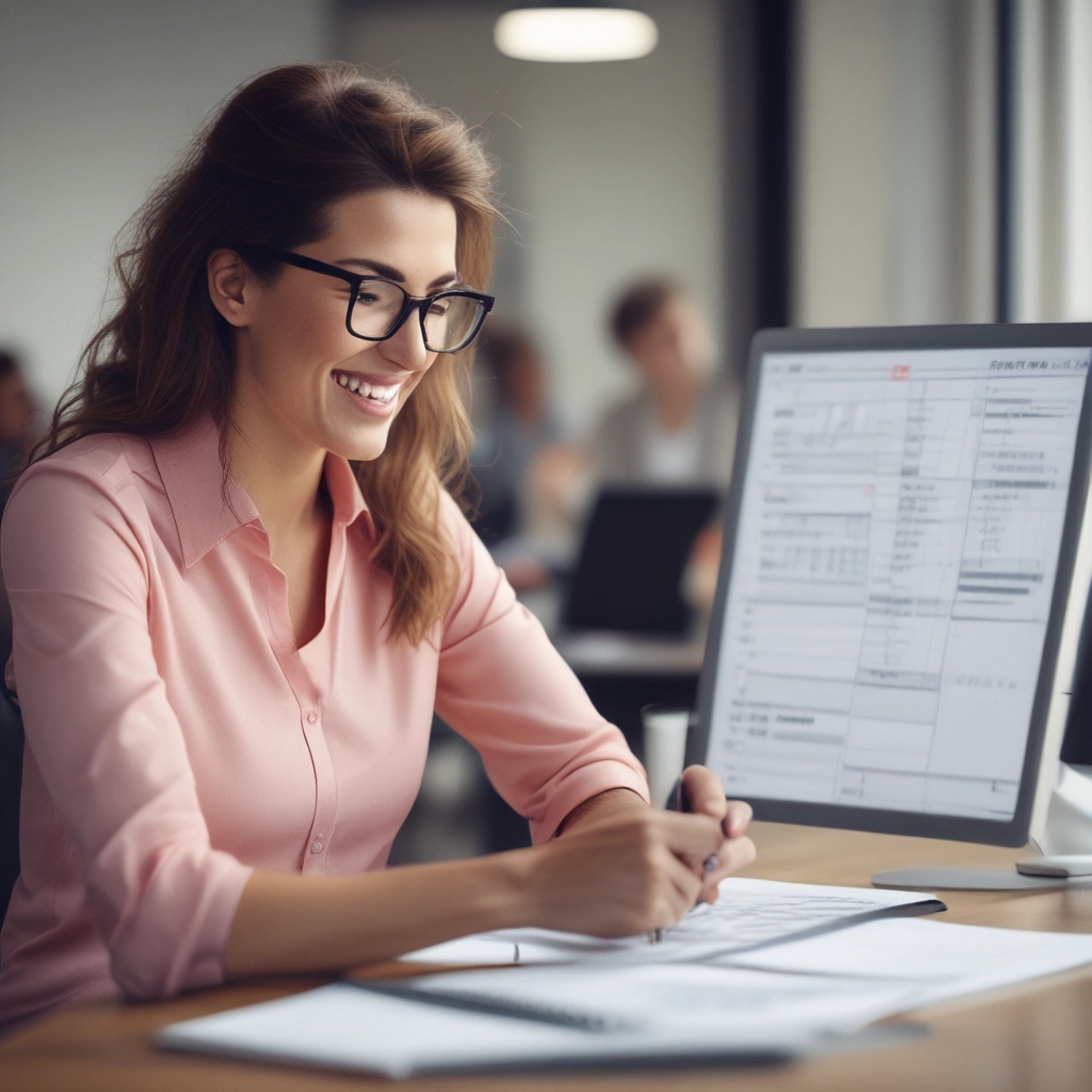 Woman talking on phone holding coffee cup outside office
