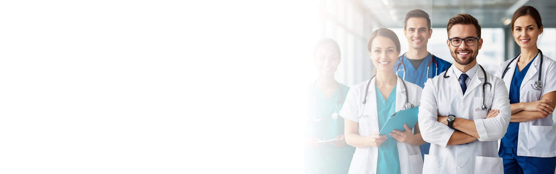 a blurry photo of a blue and white train