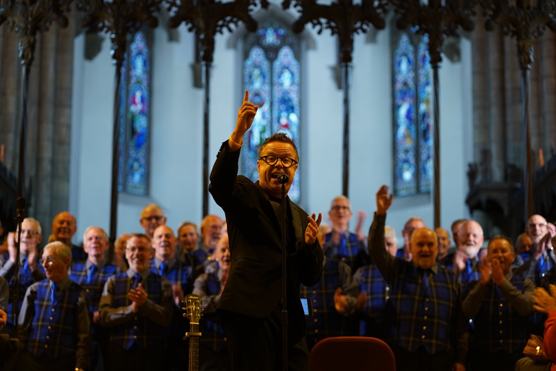 black and brown leather padded tub sofa
