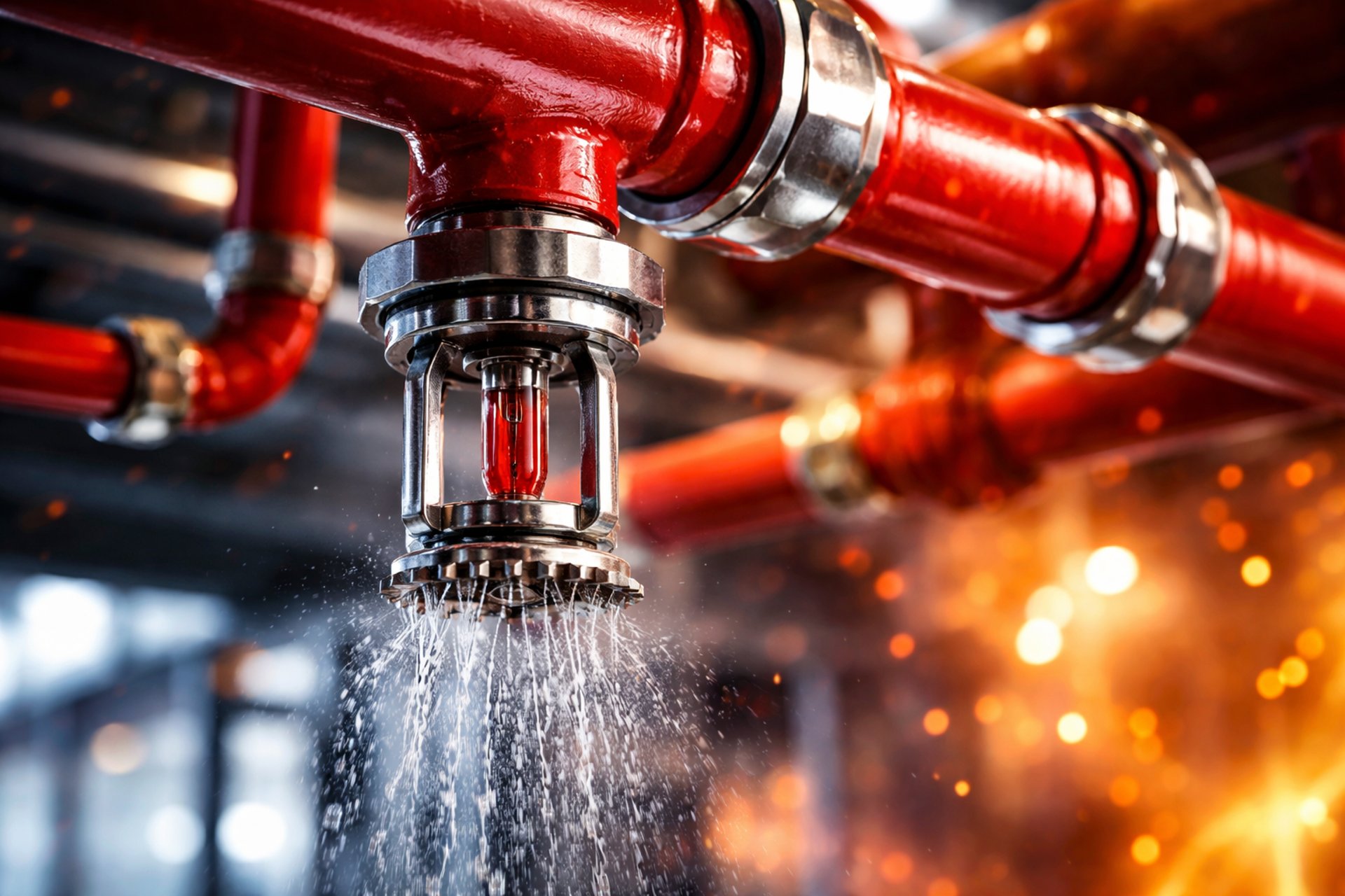 a group of fire fighters standing around a fire