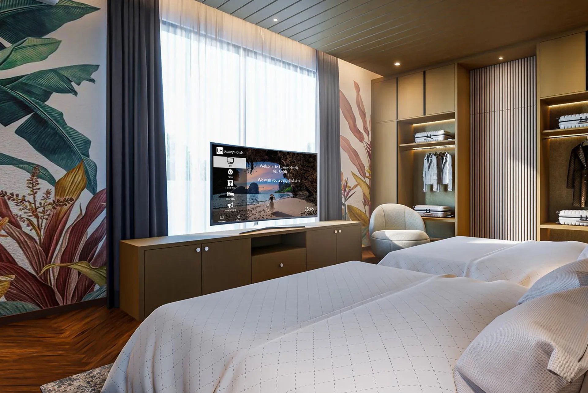 an abstract photo of a curved building with a blue sky in the background