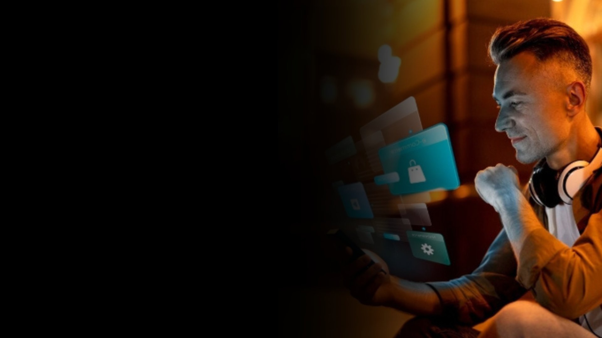 an abstract photo of a curved building with a blue sky in the background