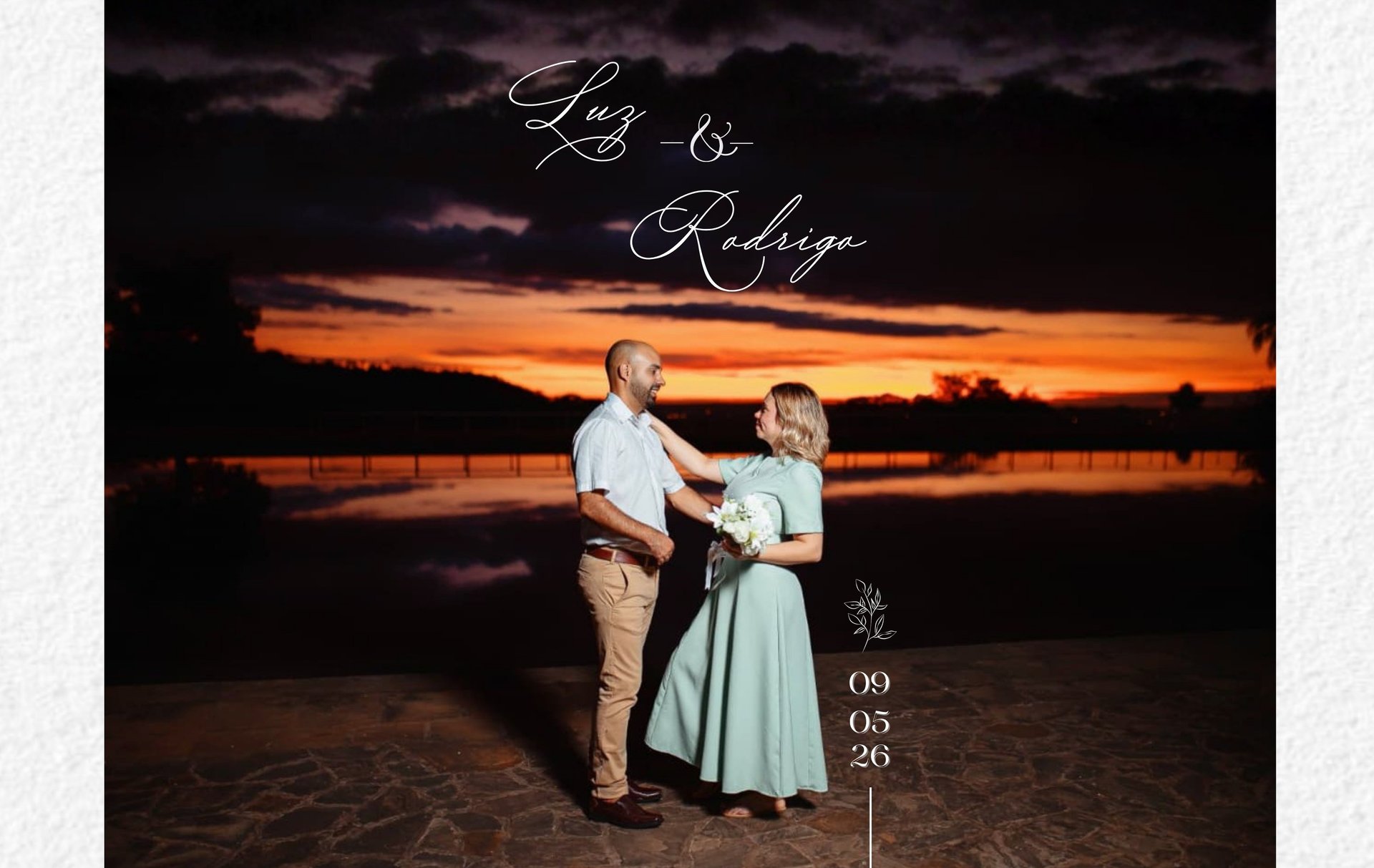 woman in white wedding dress stands in front of man in tuxedo