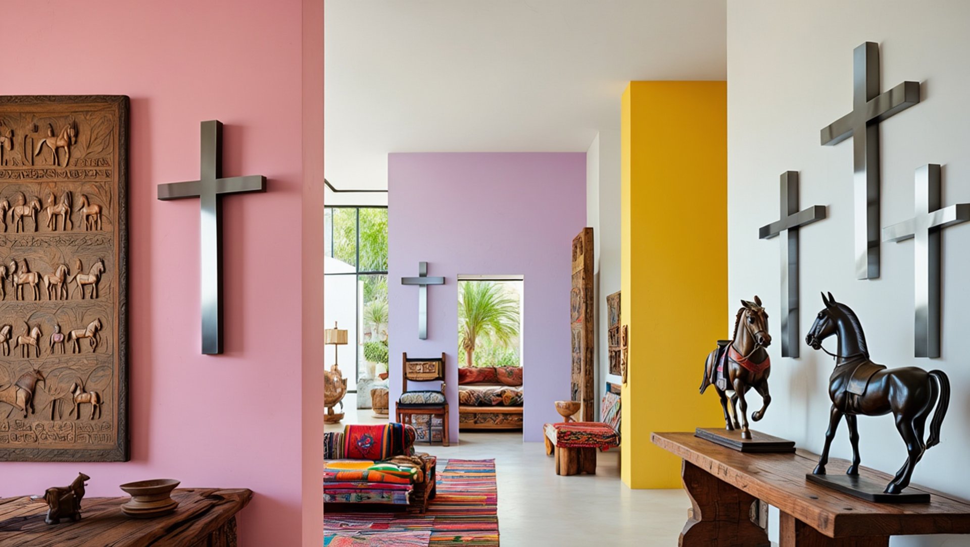 white and brown living room set