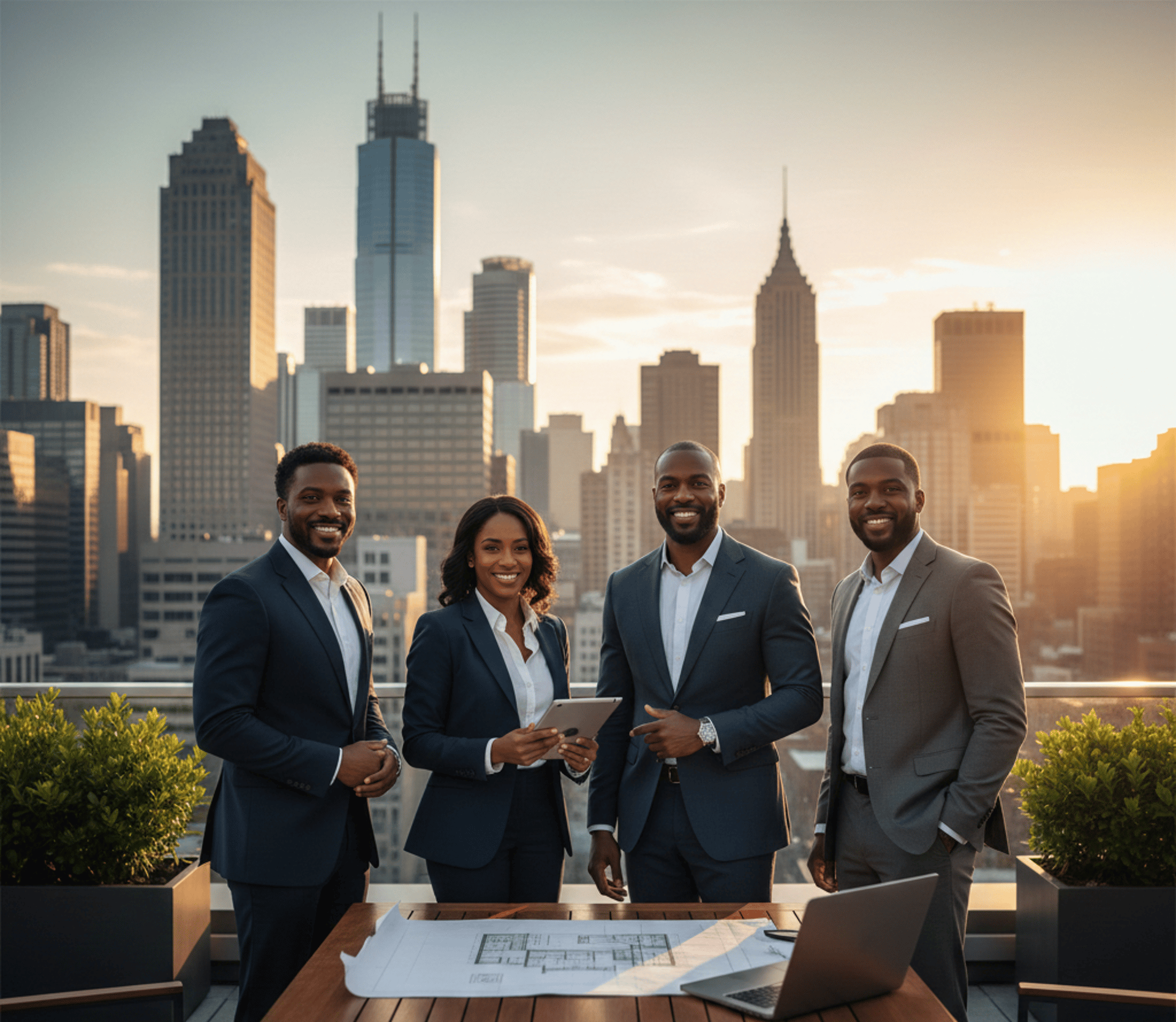 an abstract photo of a curved building with a blue sky in the background