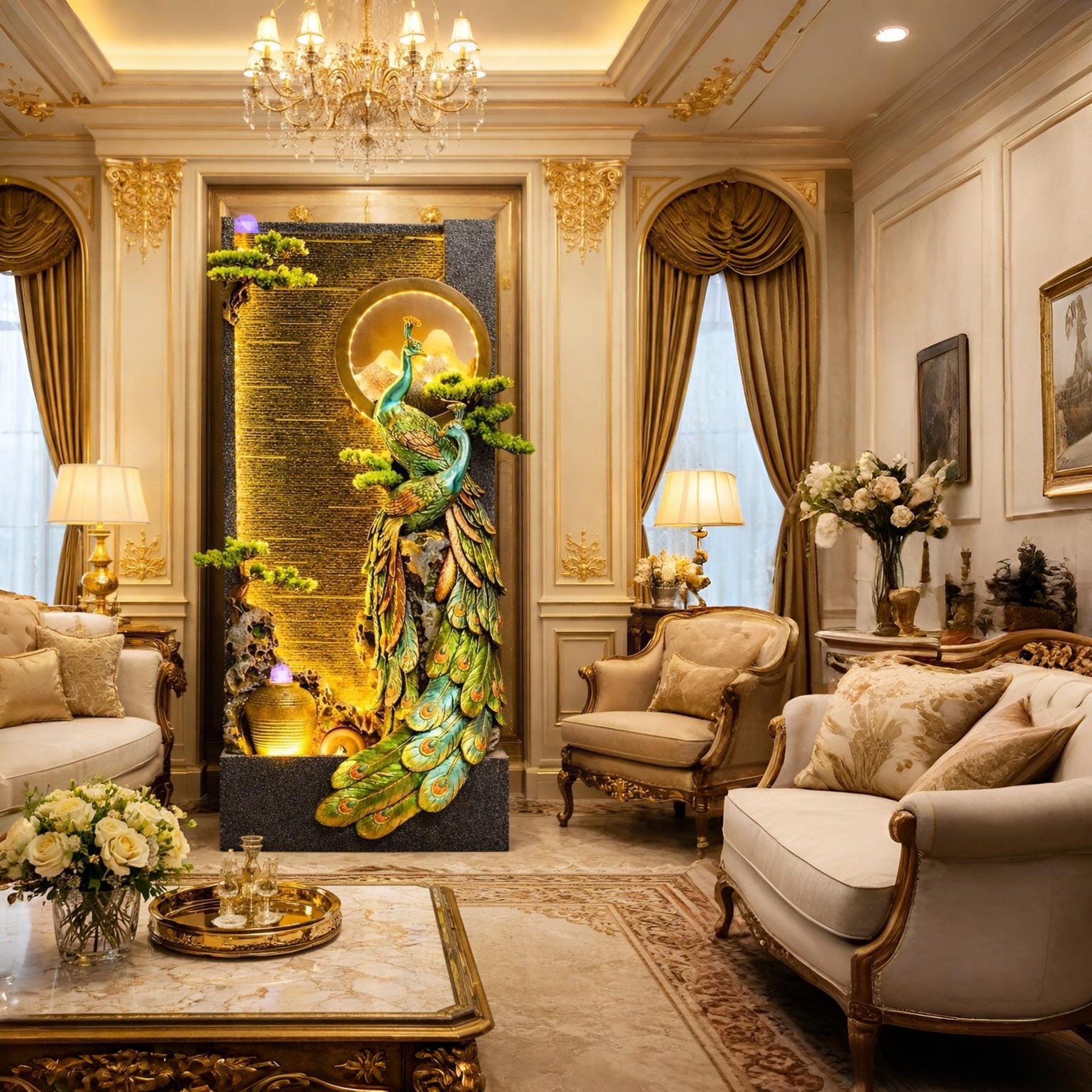 white couch and brown wooden center table