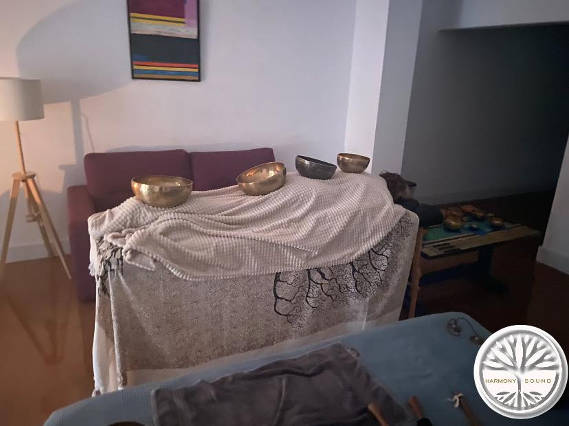 a black background with a blue wave of light