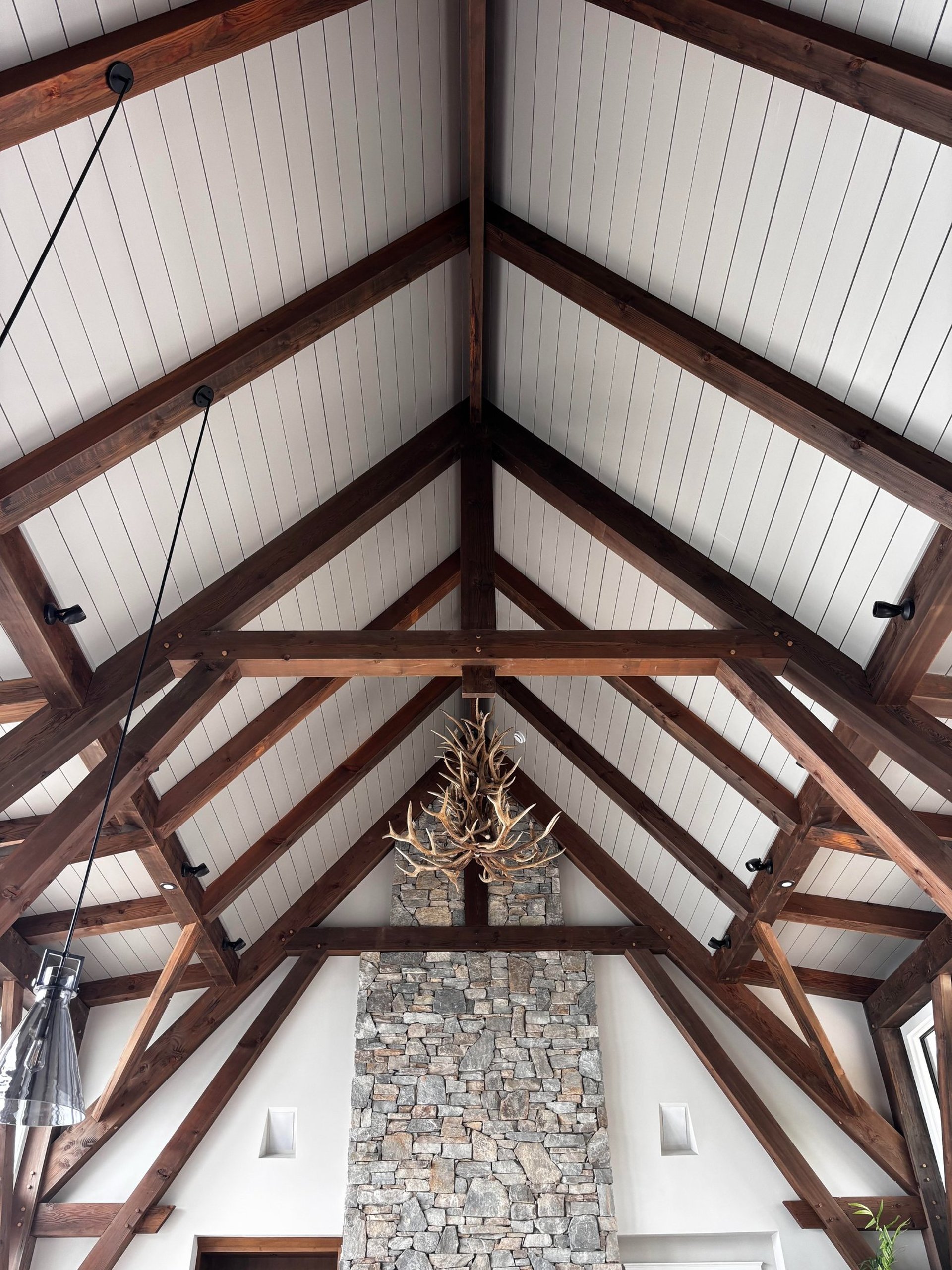 interior ceiling in new construction home painted in nebo, nc