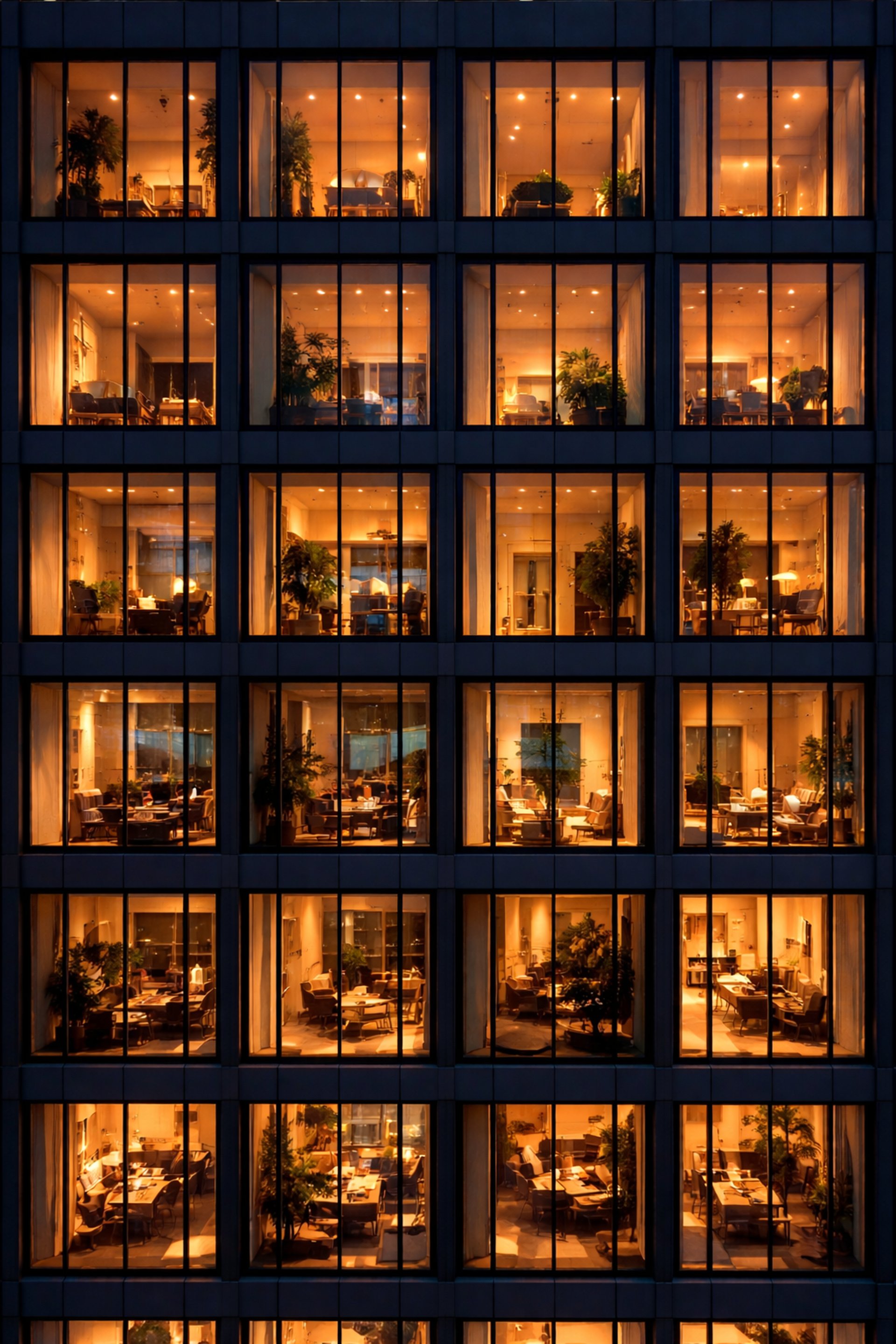 an abstract photo of a curved building with a blue sky in the background