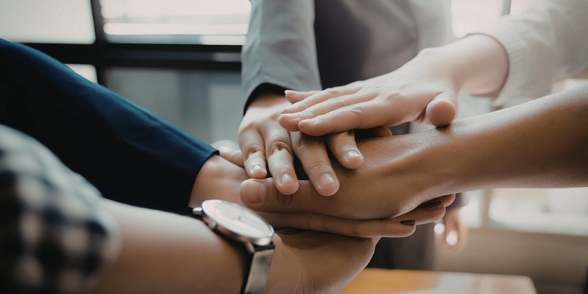 an abstract photo of a curved building with a blue sky in the background