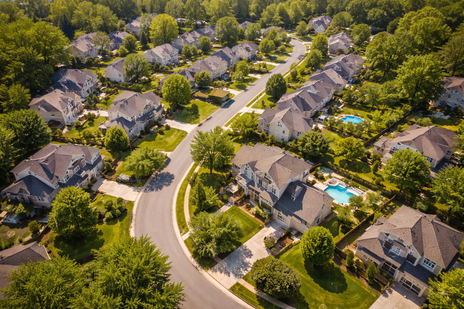 an abstract photo of a curved building with a blue sky in the background