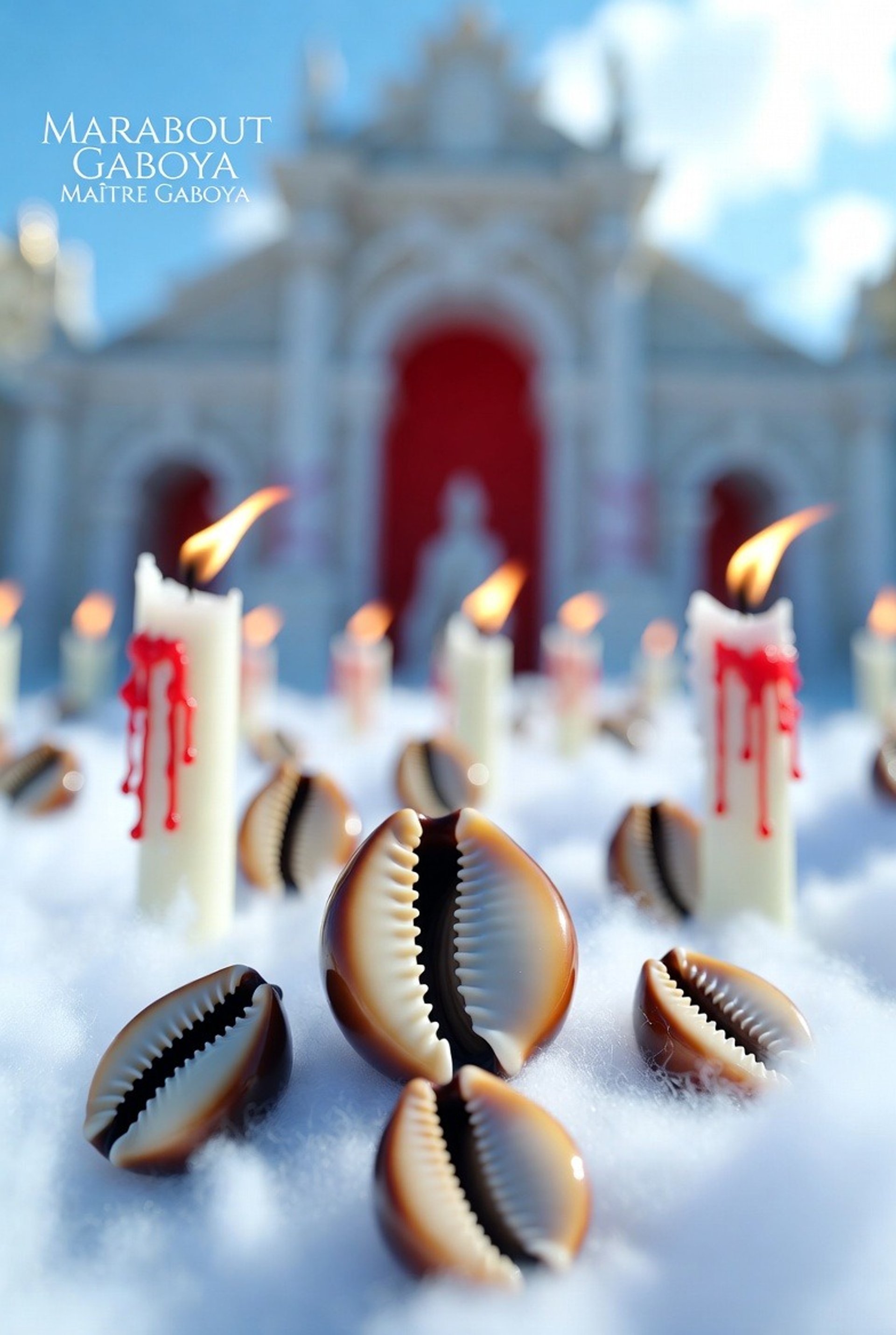 an abstract photo of a curved building with a blue sky in the background
