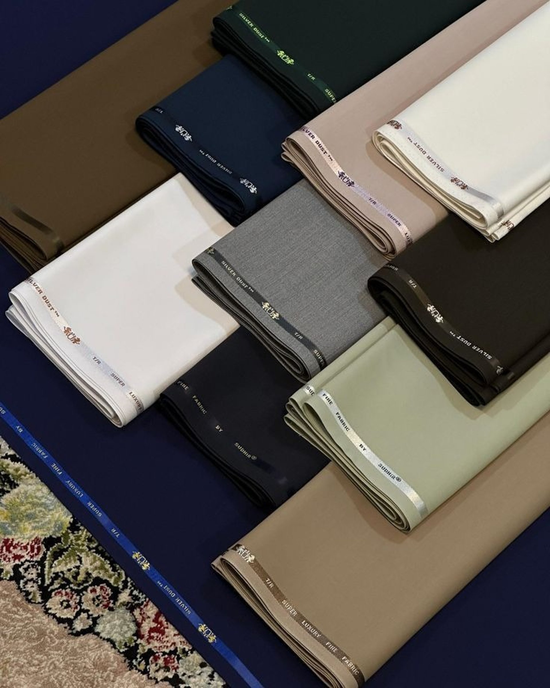 an abstract photo of a curved building with a blue sky in the background