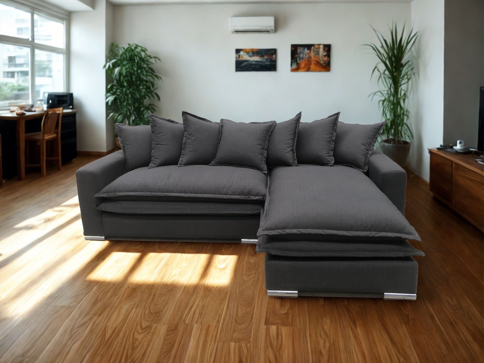 person wearing grey knit sweater