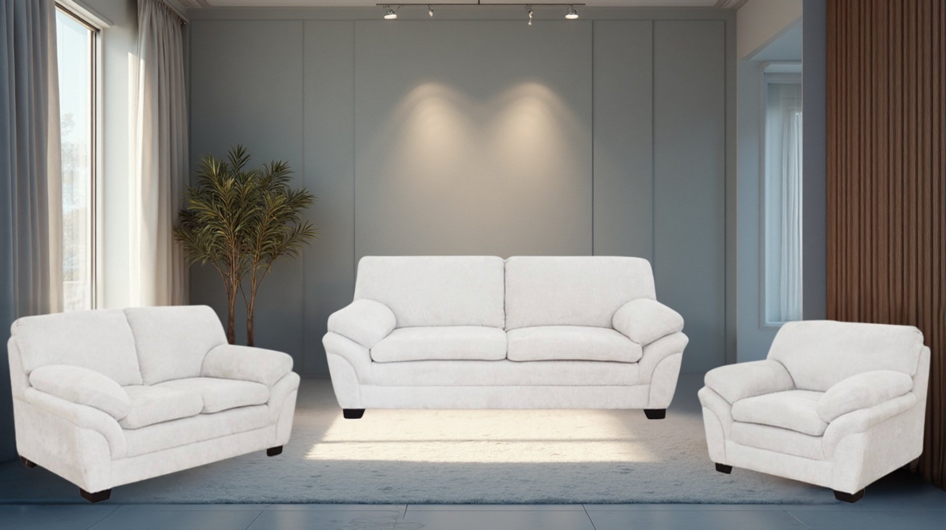 person wearing grey knit sweater