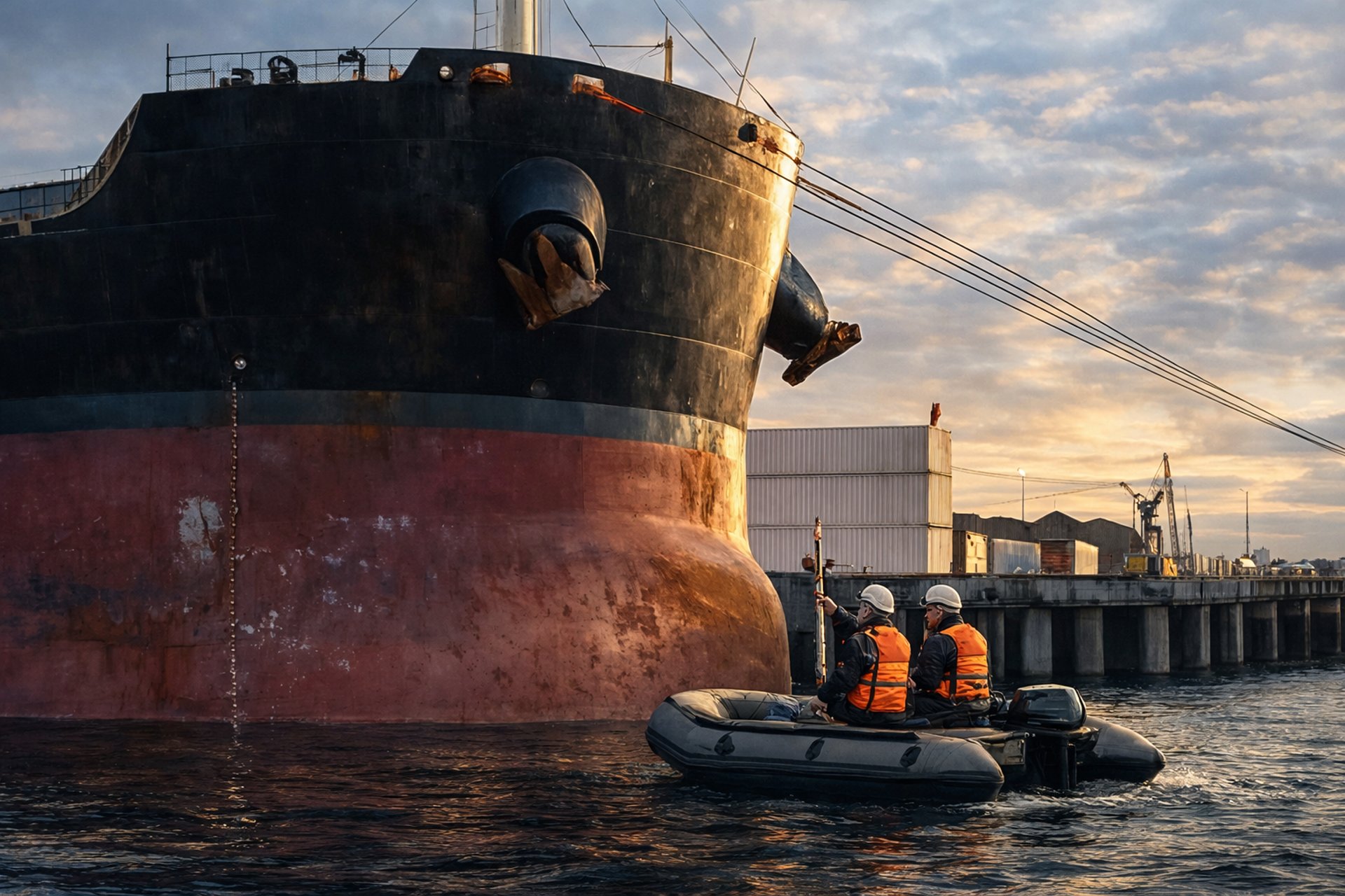 a large cargo ship in the middle of the ocean