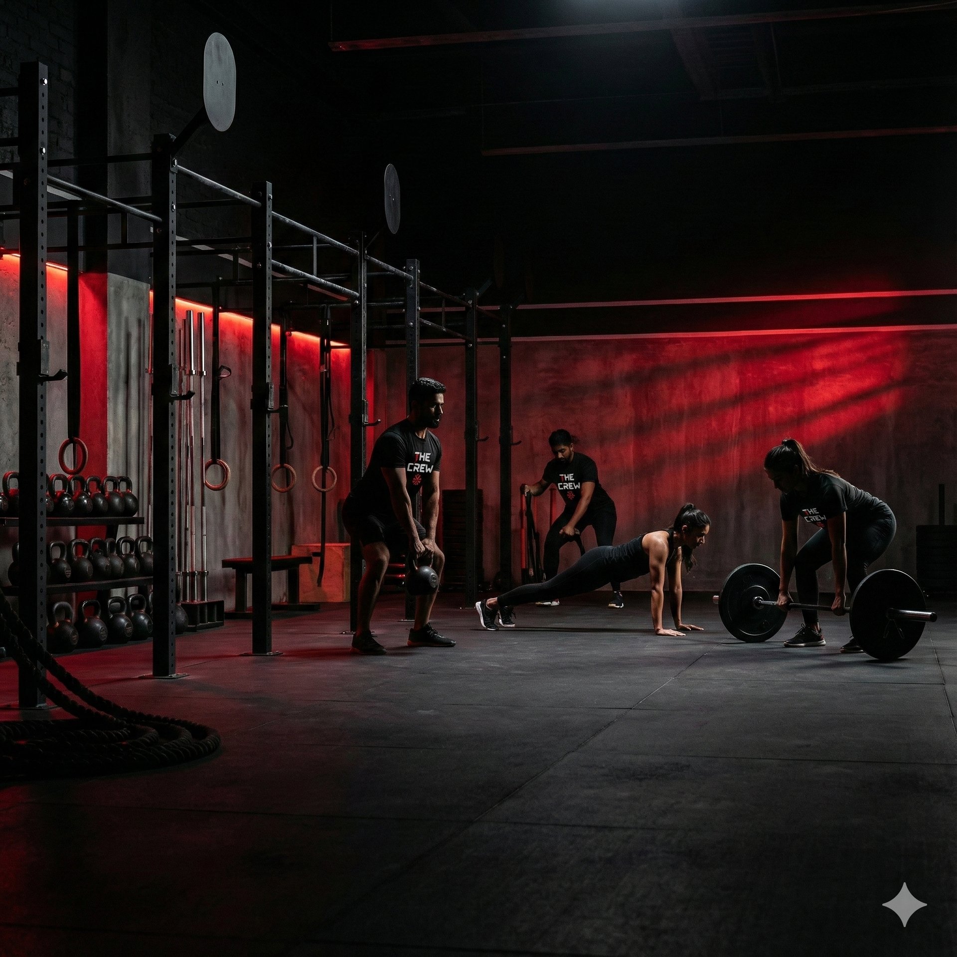 black barbell on tile flooring