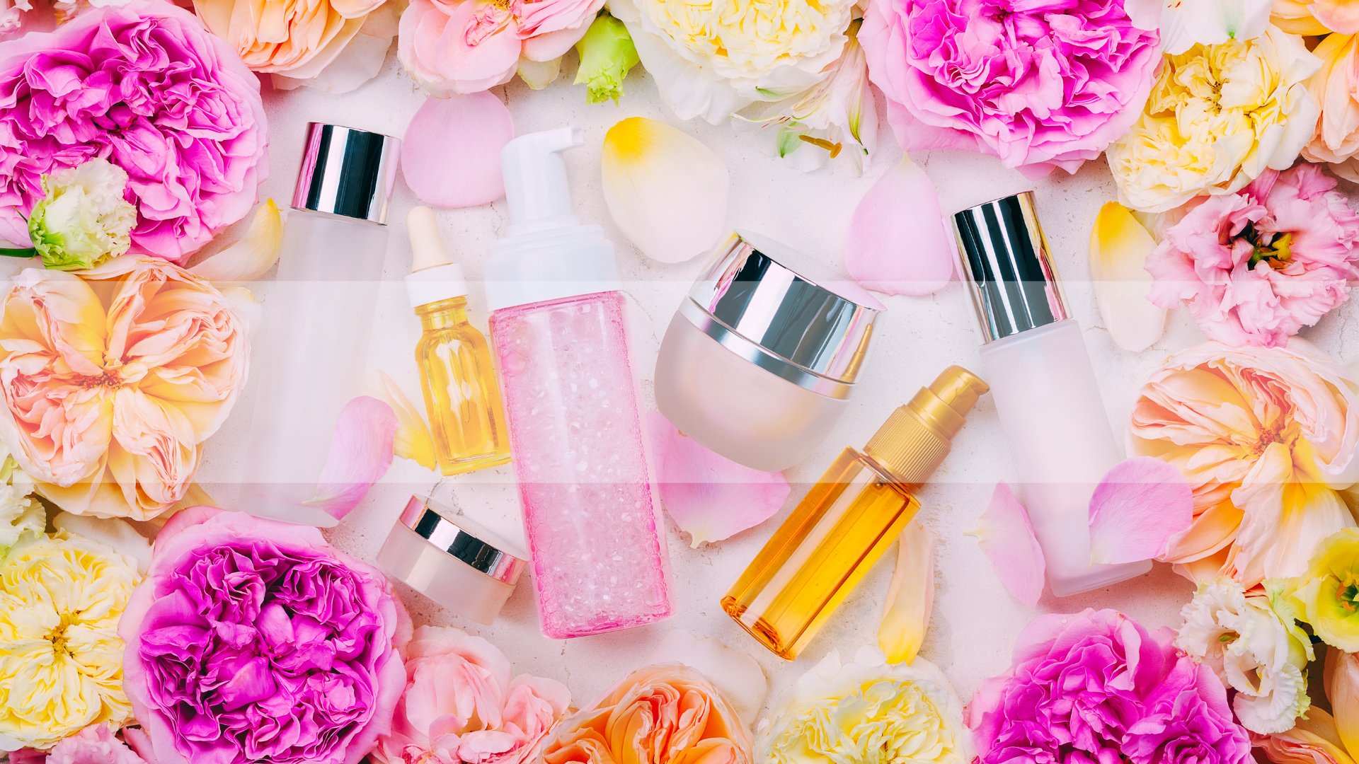 pink and white makeup brush set